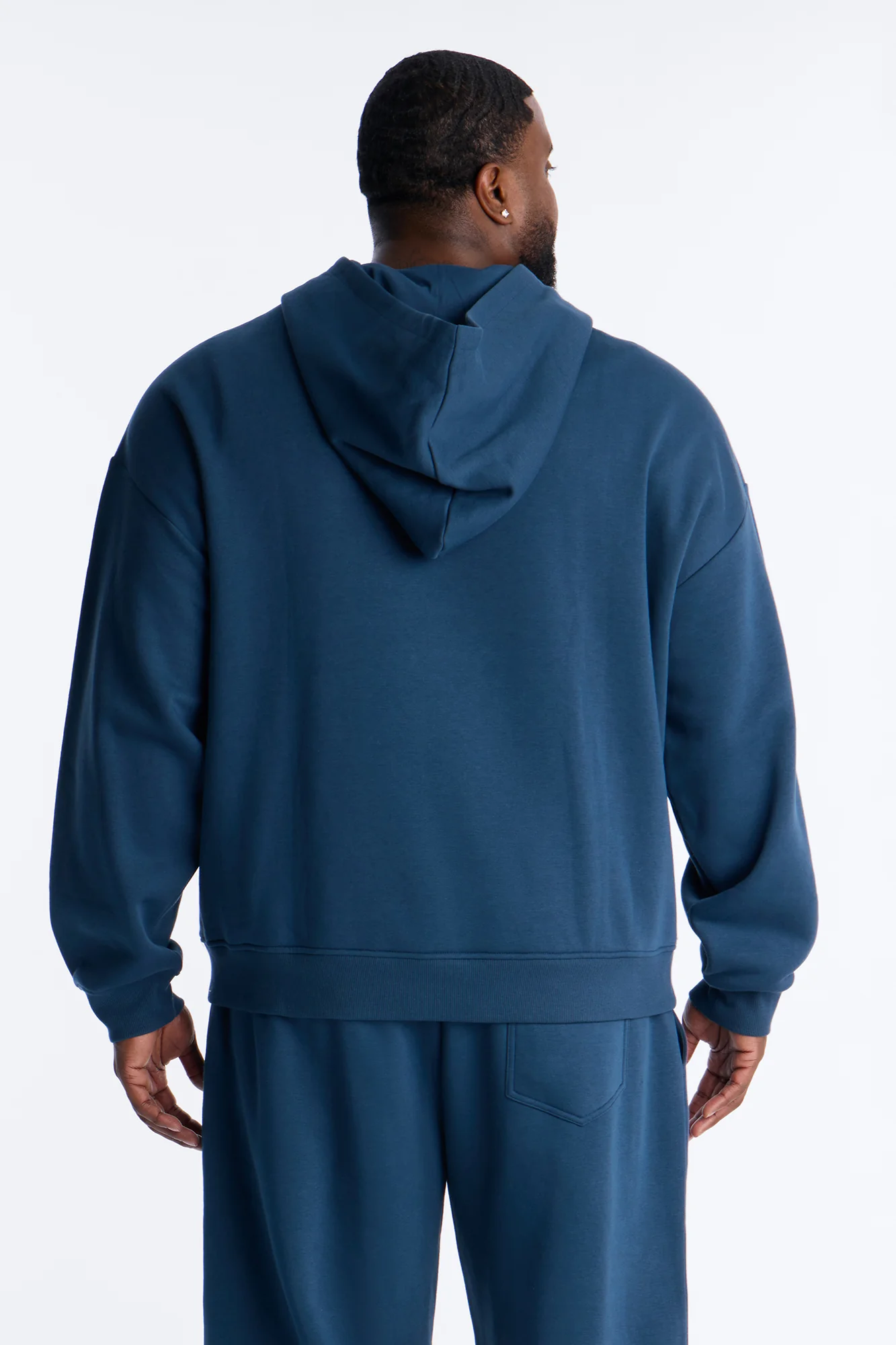 Antisocial Rhinestone Pearl Oversized Hoodie - Navy - Image 8