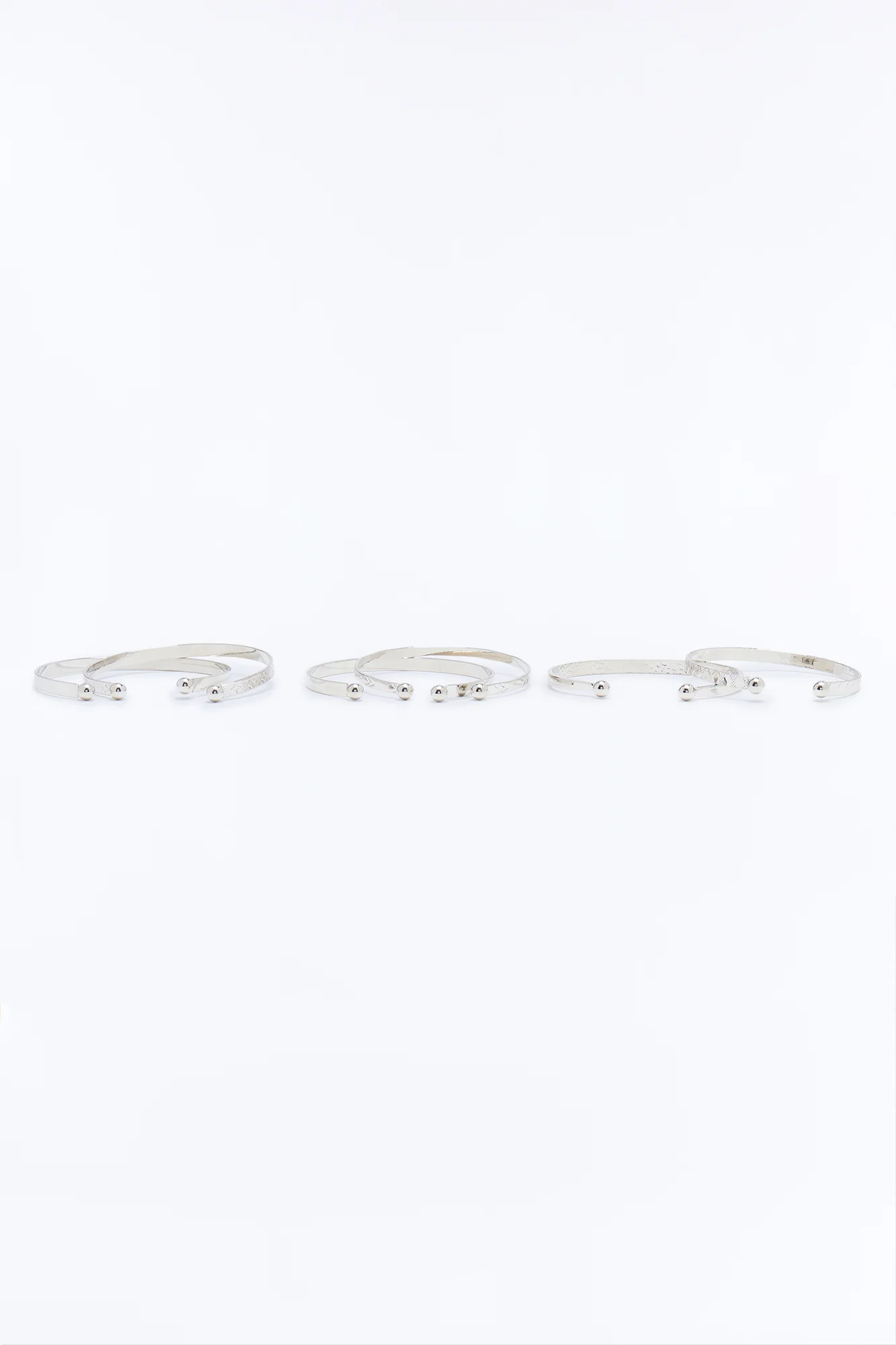 Anything For Love 6 Piece Bangle Set - Silver - Image 3