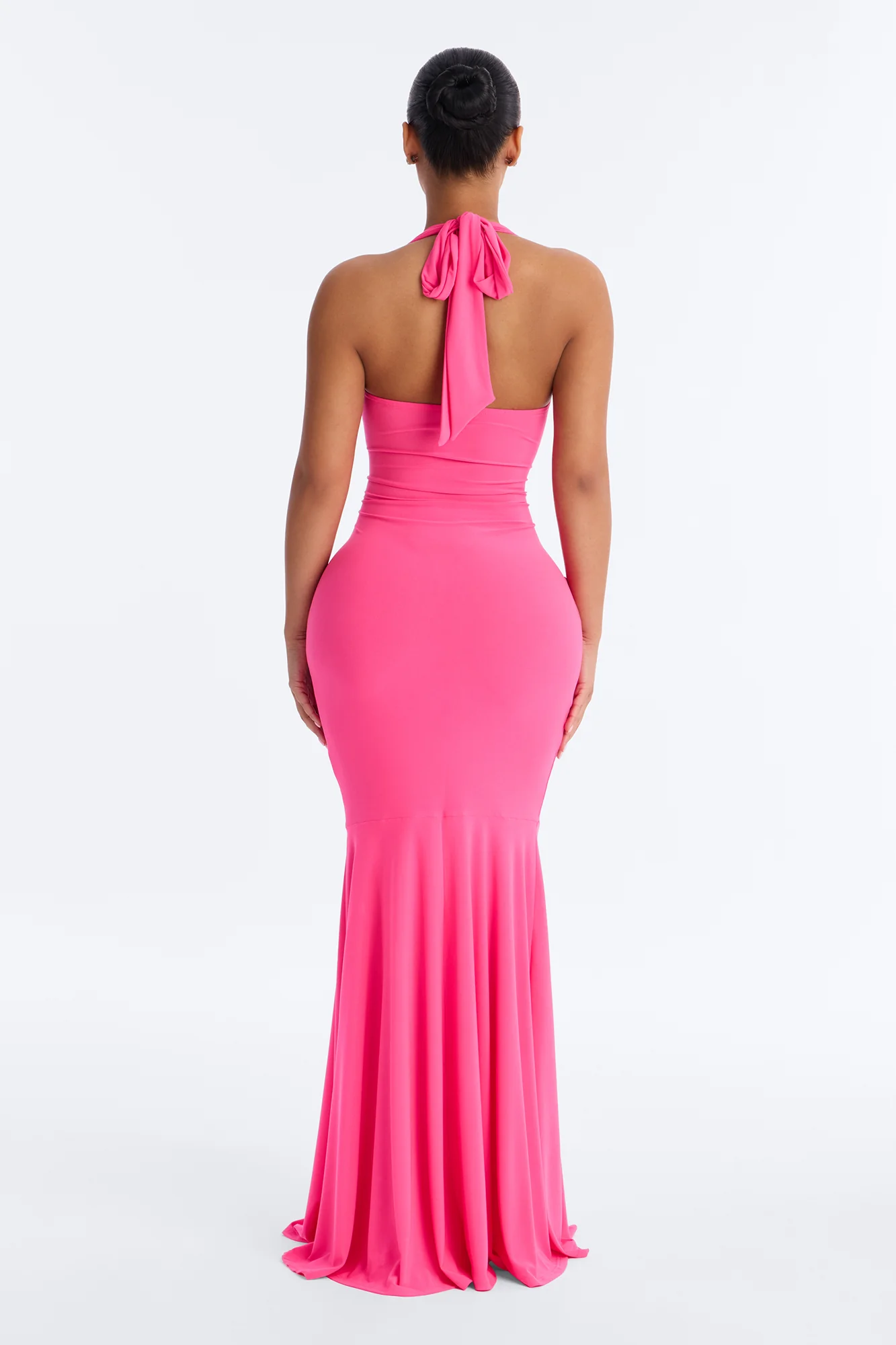 Arabella Cut Out Maxi Dress - Neon Pink - Image 4
