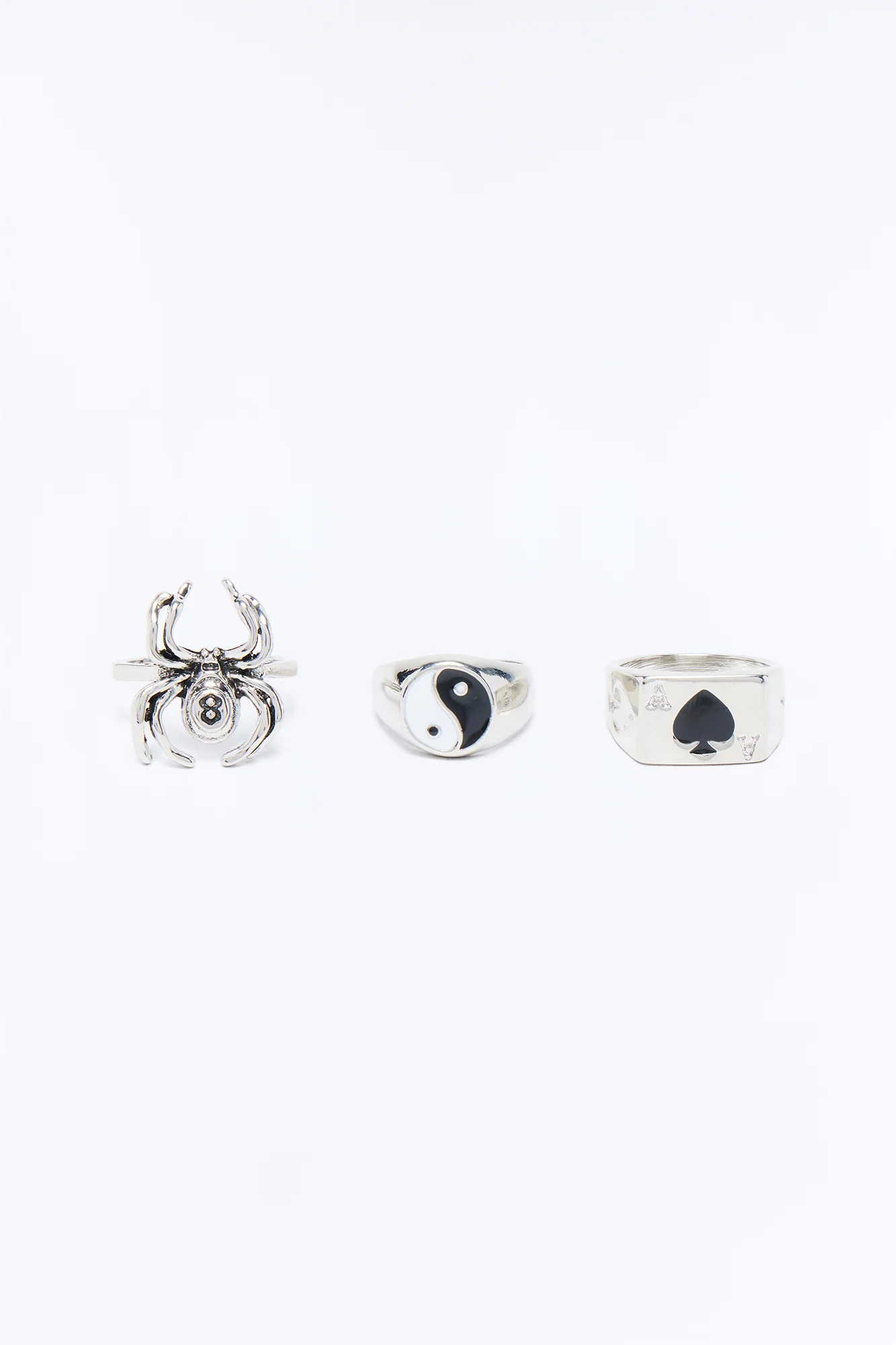 Arcane Shadows Multi Size Ring Set - Silver - Image 2