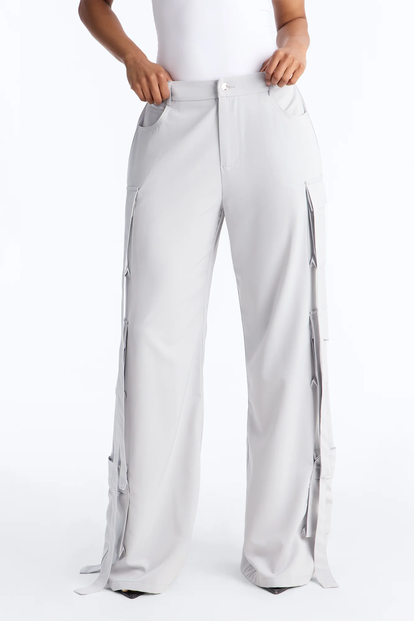 Archive Me Cargo Wide Leg Pant - Slate Grey - Image 2