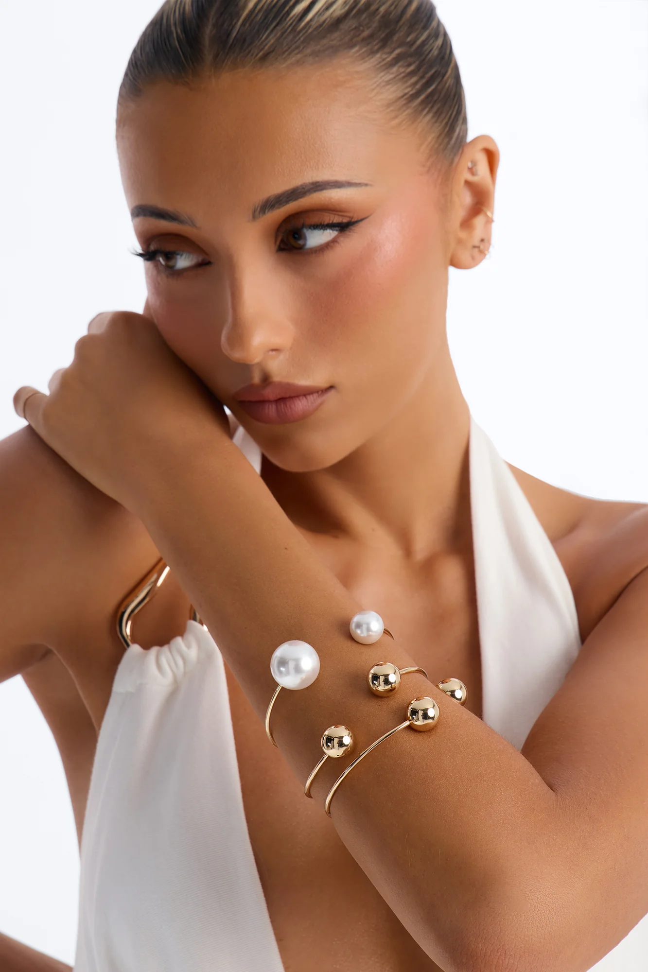Ari 2 Piece Bracelet Set - Gold/combo
