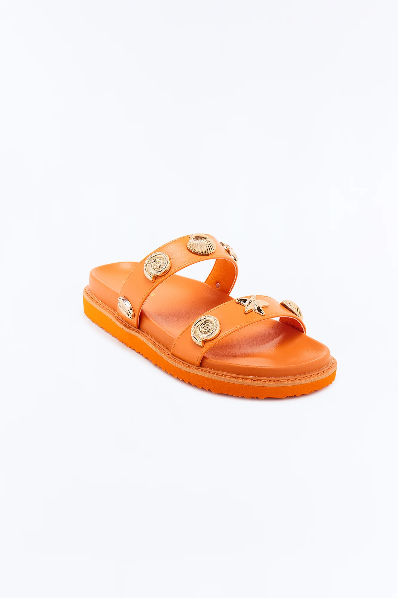 Ariella Shell Slides - Orange - Image 2