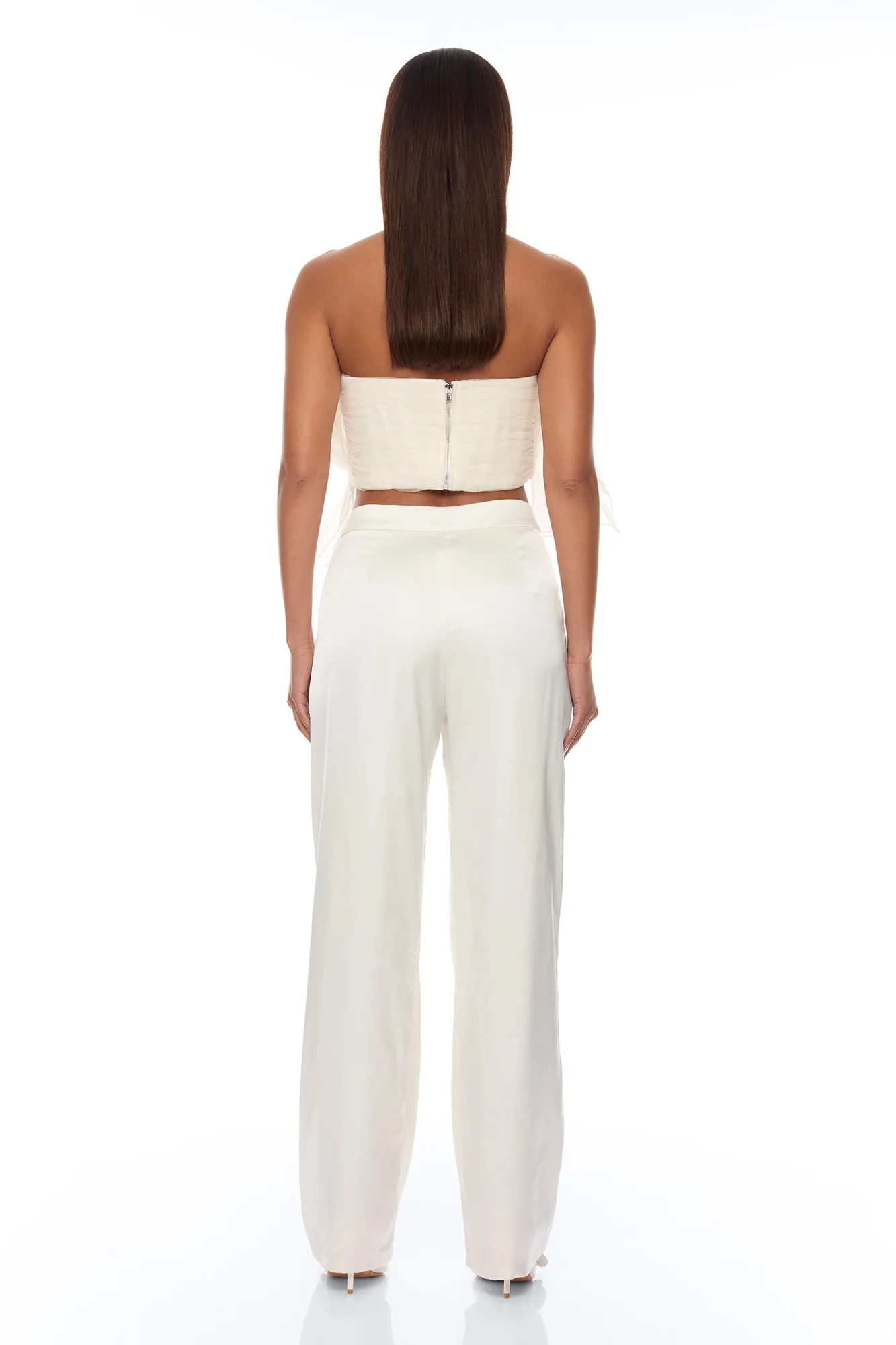 Arlynn 3D Applique Pant Set - White - Image 4