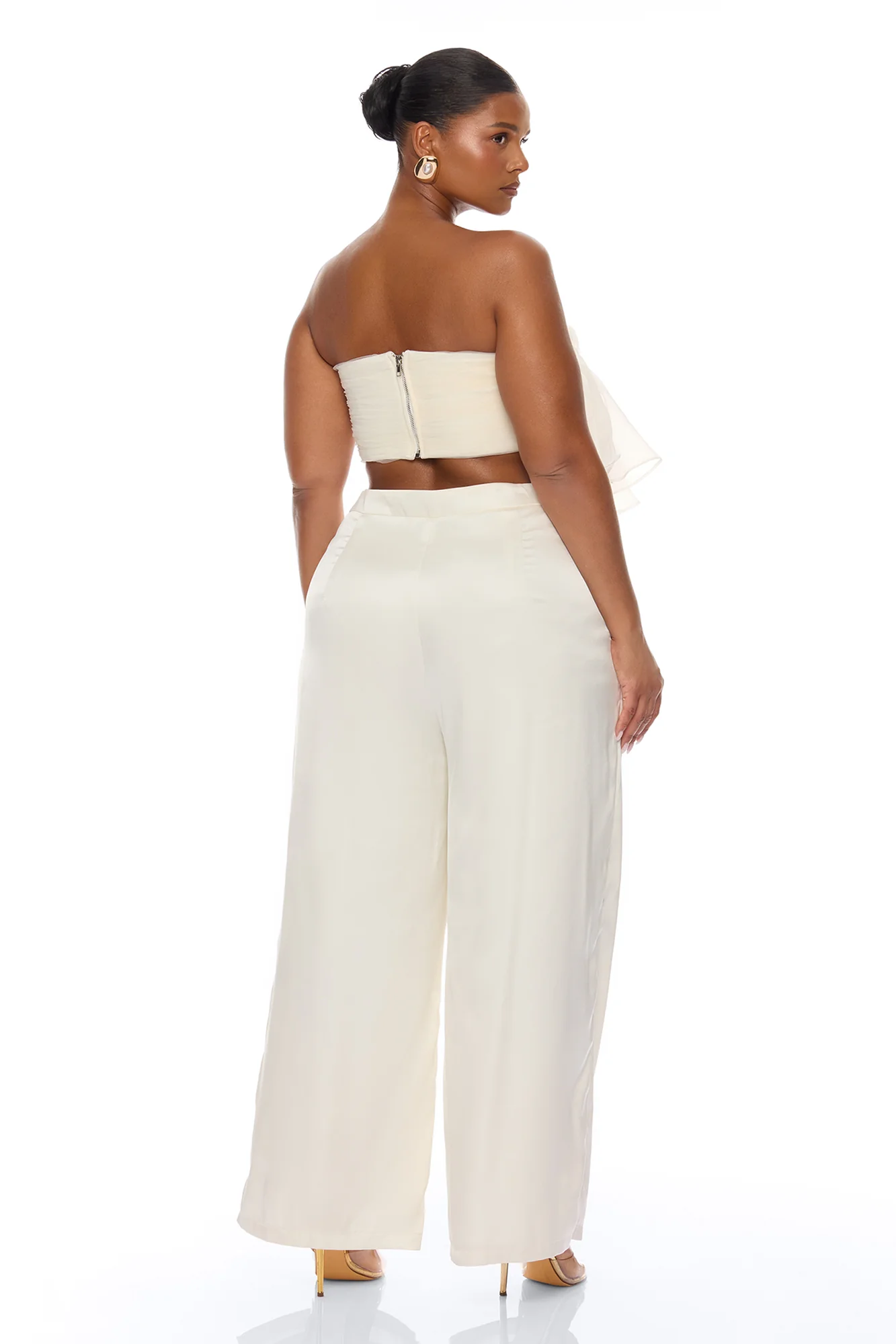 Arlynn 3D Applique Pant Set - White - Image 8