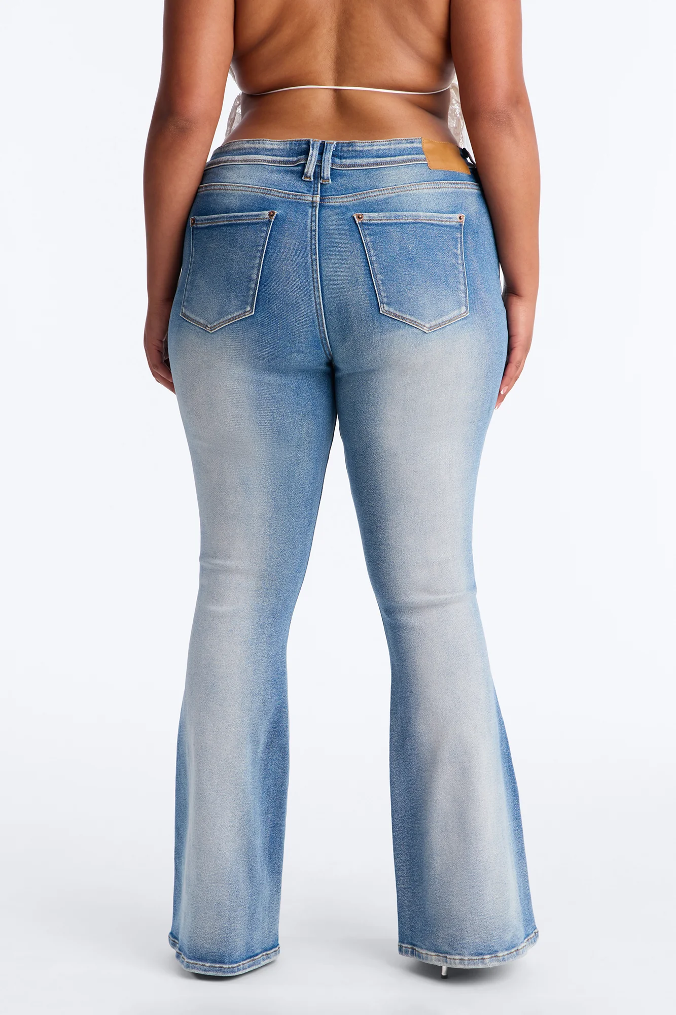 As I Do Low Rise Stretch Flare Jeans - Medium Wash - Image 6