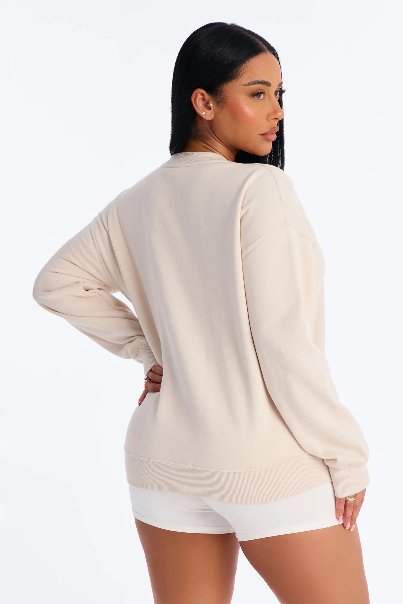 Aspen Colorado Fleece Crew Neck Sweatshirt - Beige - Image 4