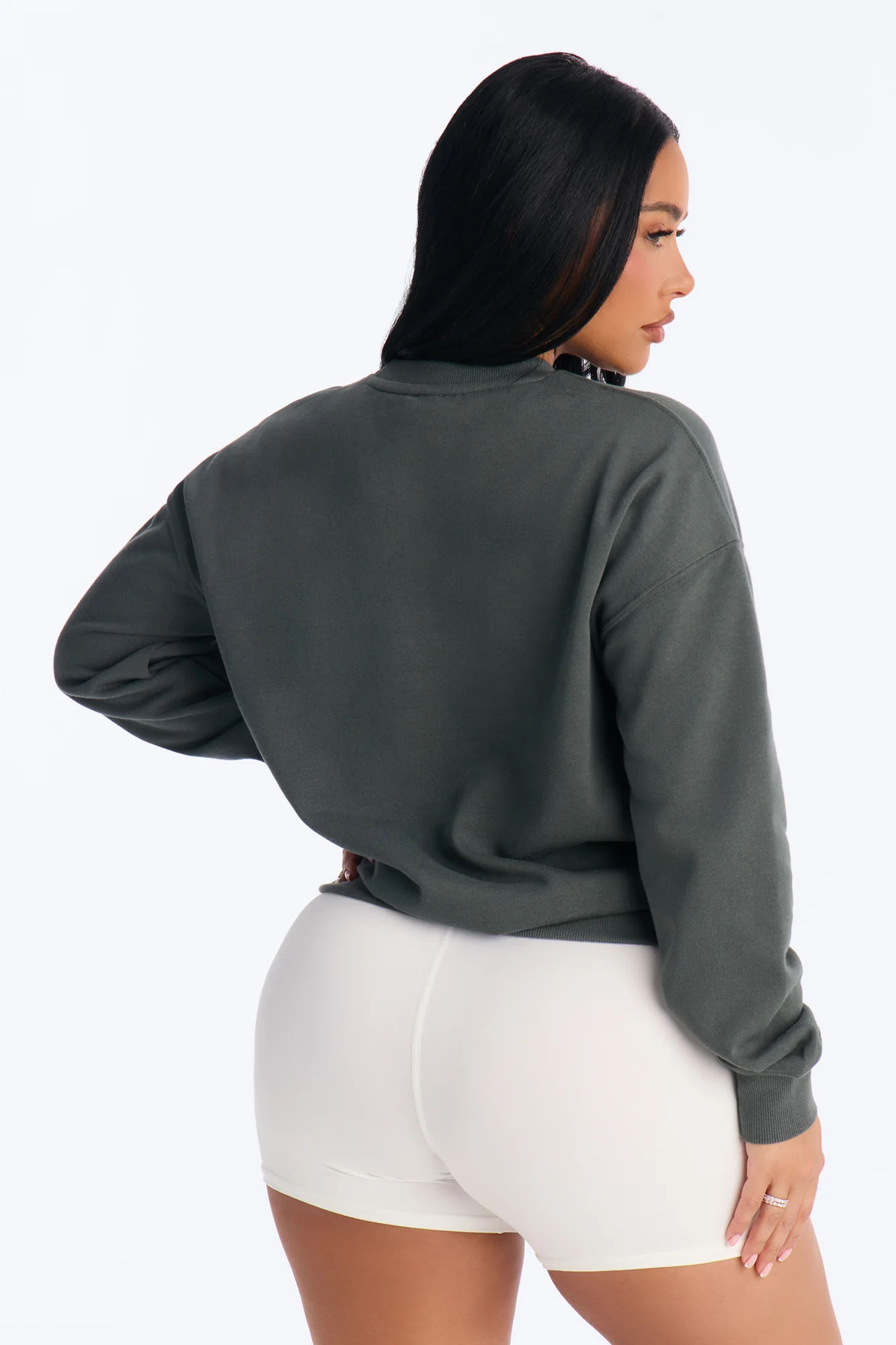 Aspen Colorado Fleece Crew Neck Sweatshirt - Hunter Green - Image 4