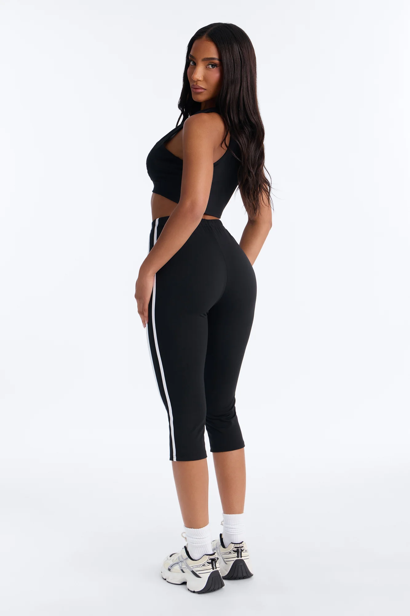 Athena Capri Set - Black/White - Image 4