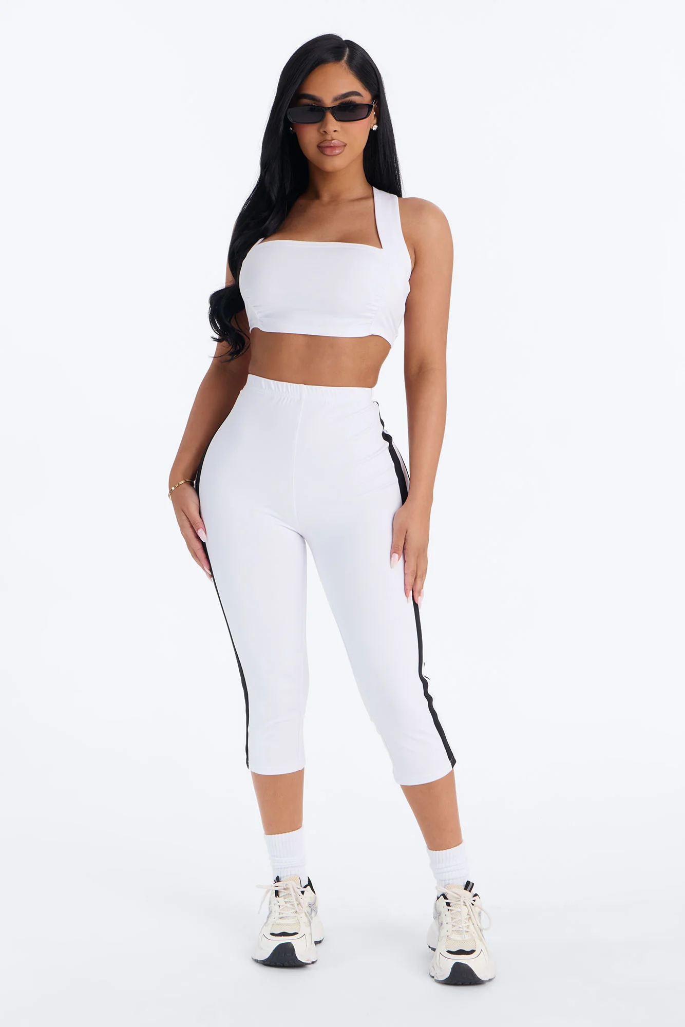Athena Capri Set - White/Black