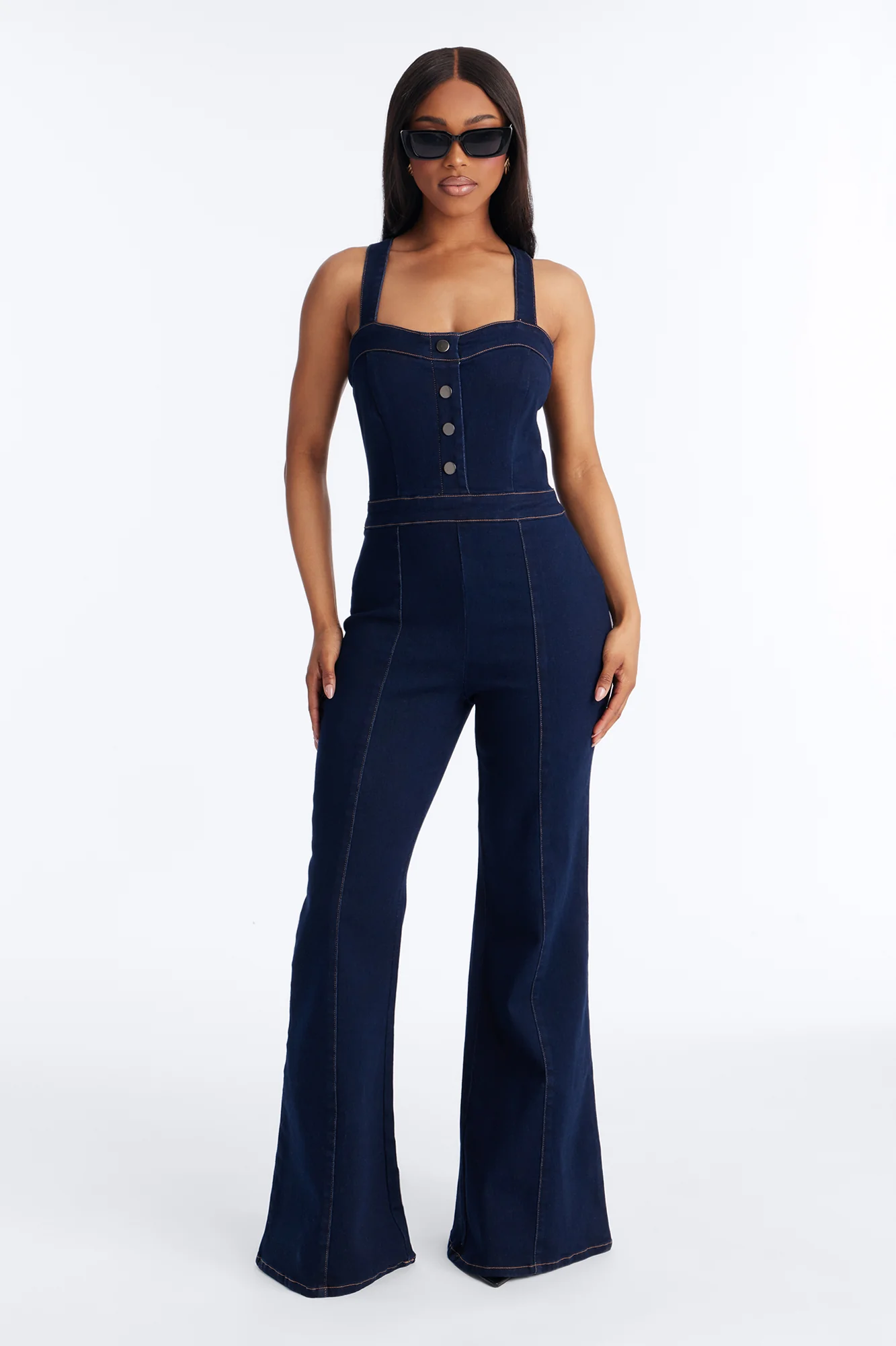 Atlanta Denim Jumpsuit - Dark Denim