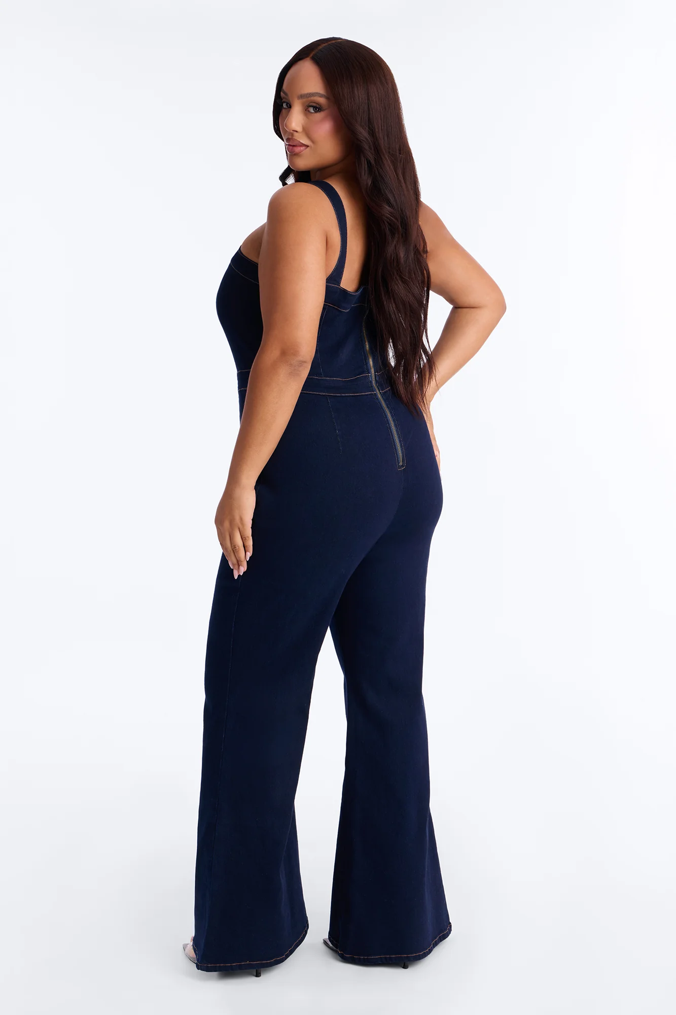 Atlanta Denim Jumpsuit - Dark Denim - Image 7