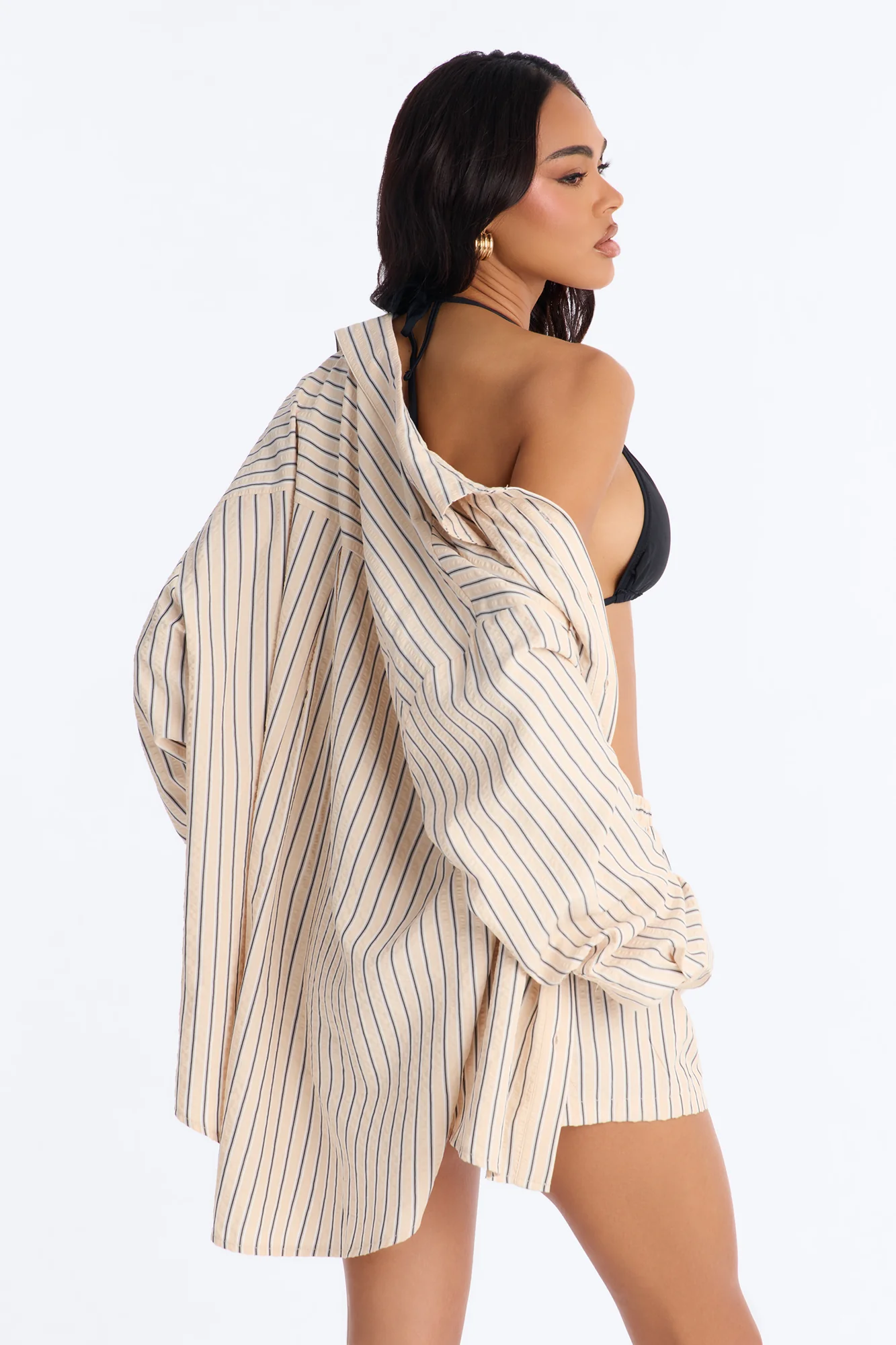 Aubrey Textured Striped Short Set - Yellow/combo - Image 5