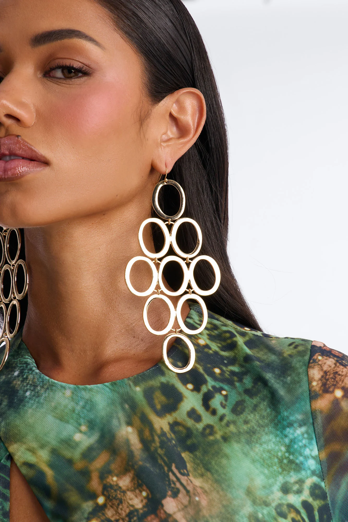 Aura Statement Earrings - Gold
