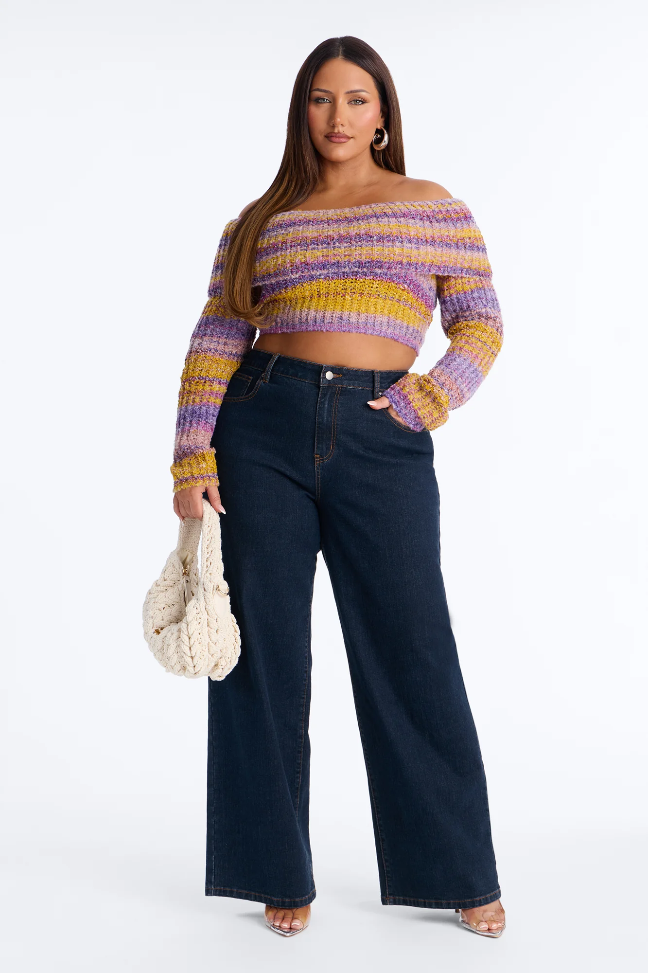 Autumn Leaves Off Shoulder Sweater - Butter Yellow - Image 6