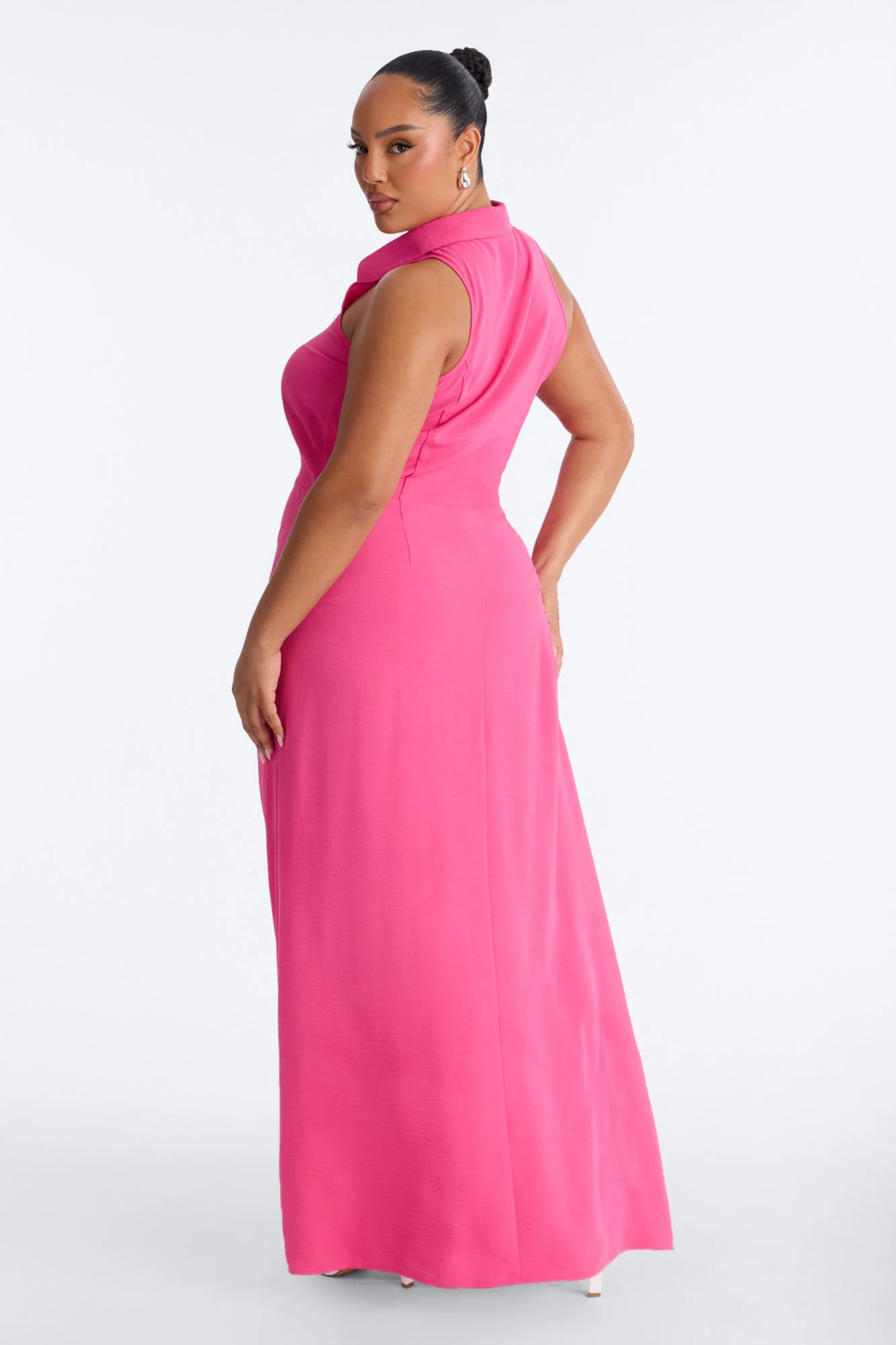 Avery Collared Maxi Dress - Pink - Image 8
