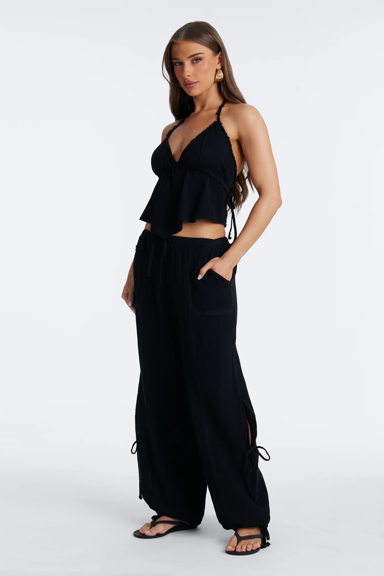 Azuki Balloon Pant Set - Black - Image 2