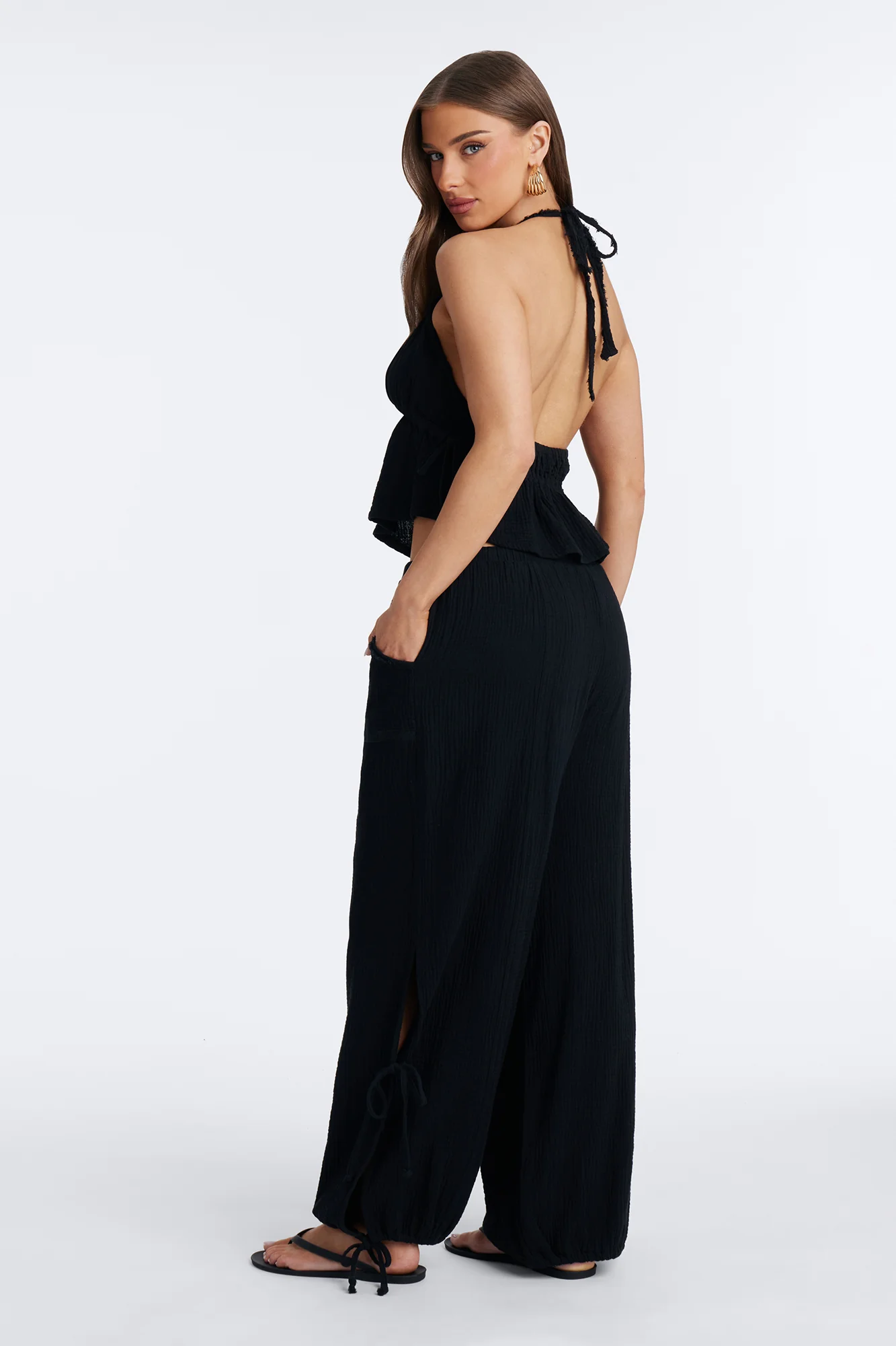 Azuki Balloon Pant Set - Black - Image 6