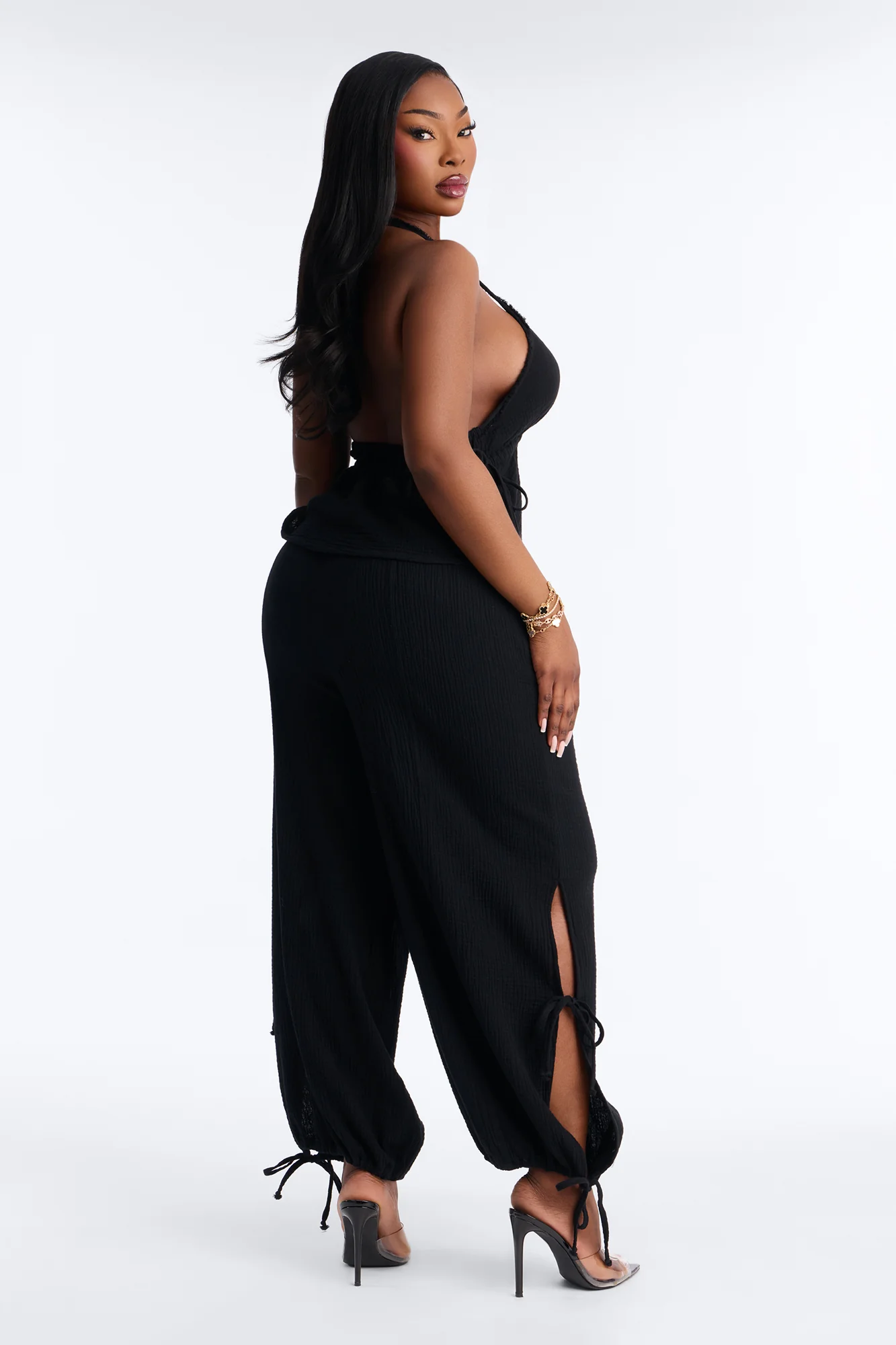 Azuki Balloon Pant Set - Black - Image 9