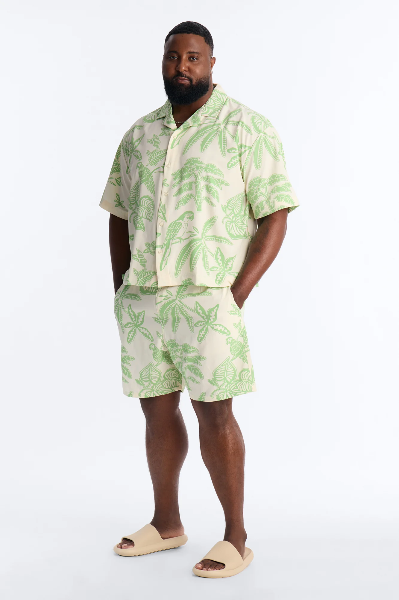 Azure Paradise Swim Trunk 7″ - Olive - Image 6