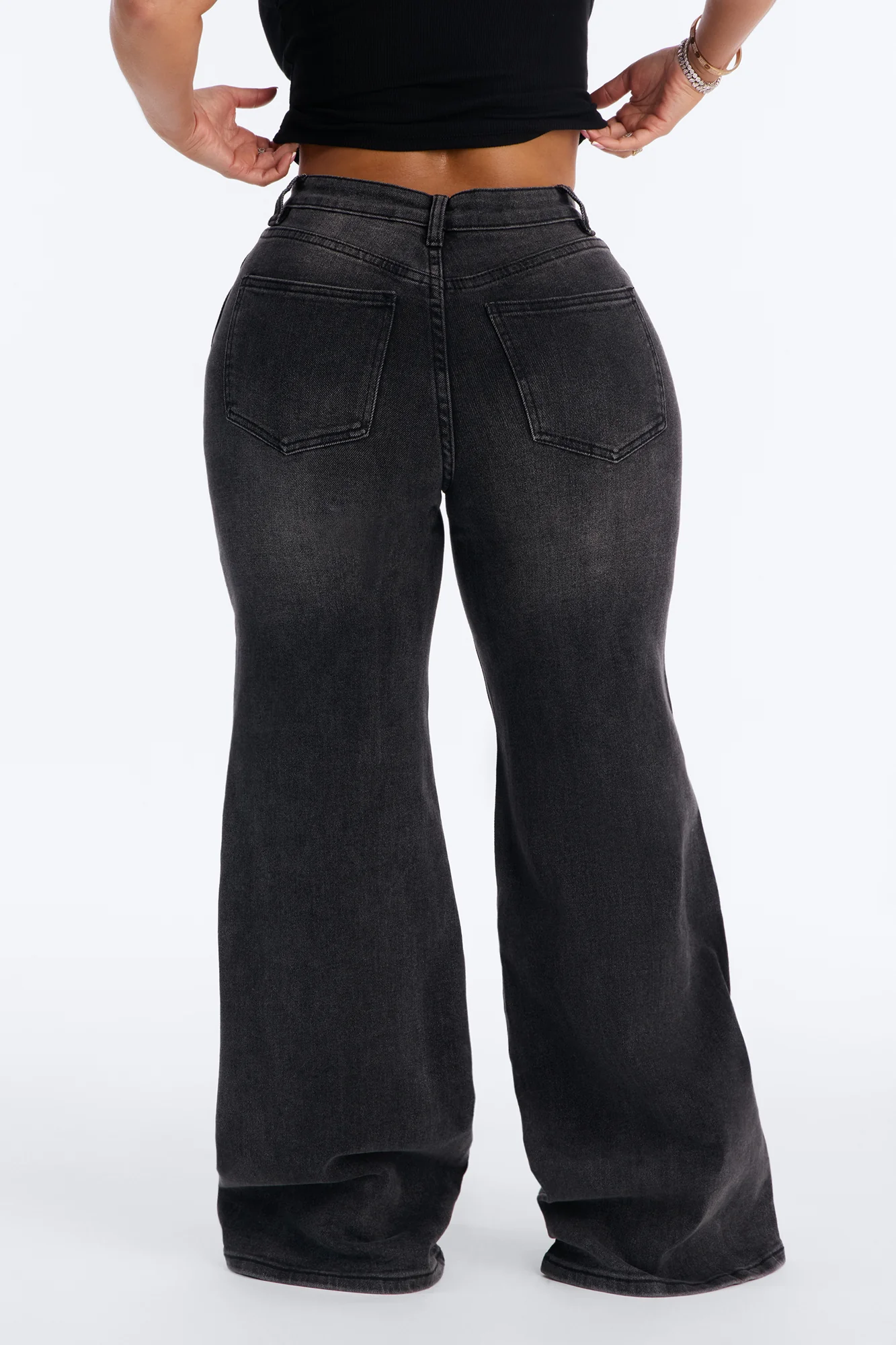 Back To Reality Ripped Straight Leg Jeans - Black Wash - Image 3