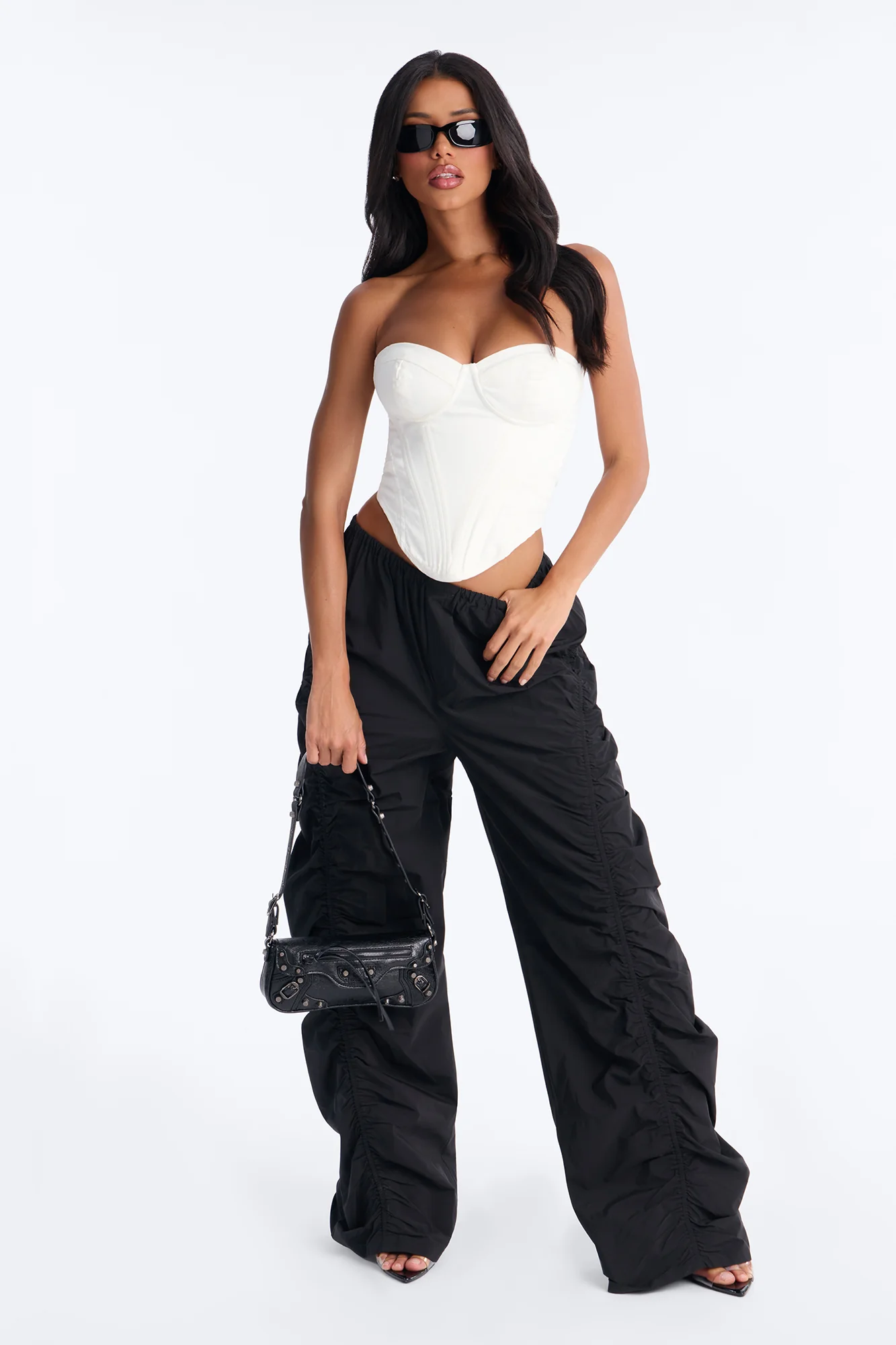 Bae For Tonight Denim Corset Top - White - Image 2