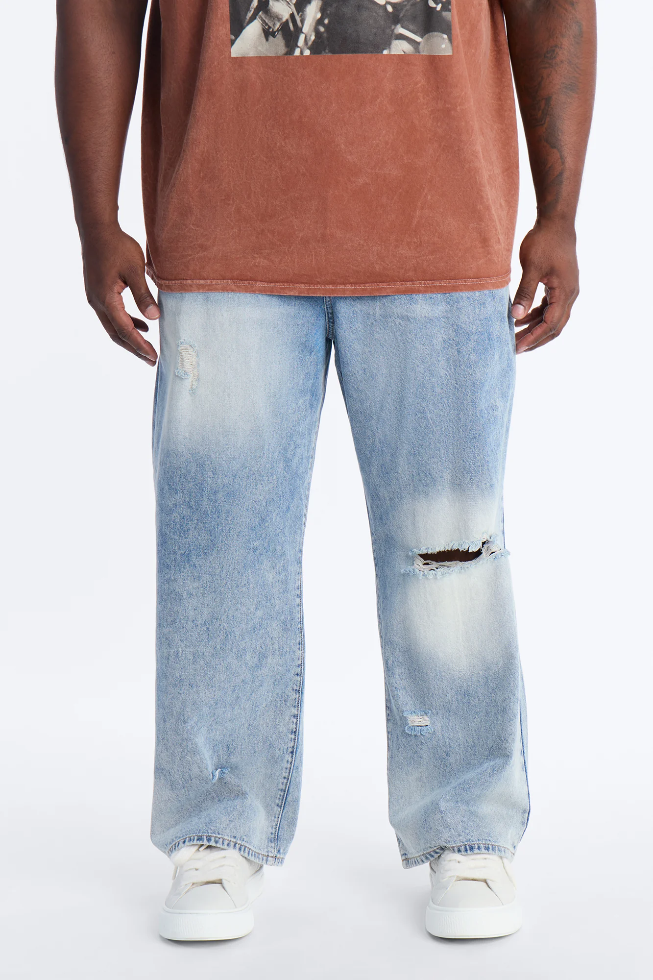 Baggy Bleached Legacy Jean - Light Wash - Image 5