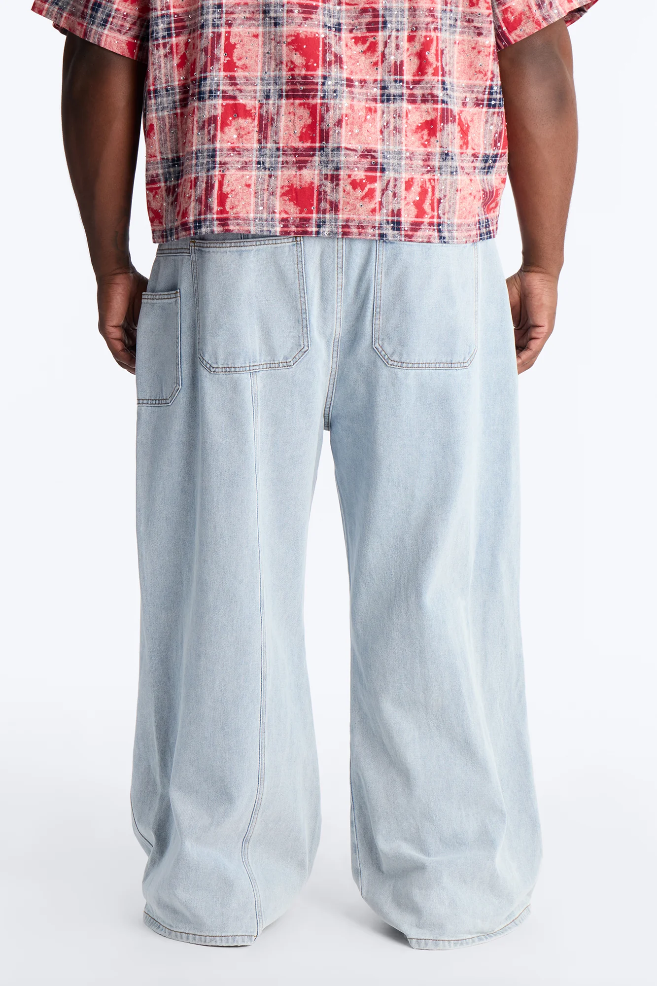 Baggy Crossover Come Again Jean - Light Wash - Image 10