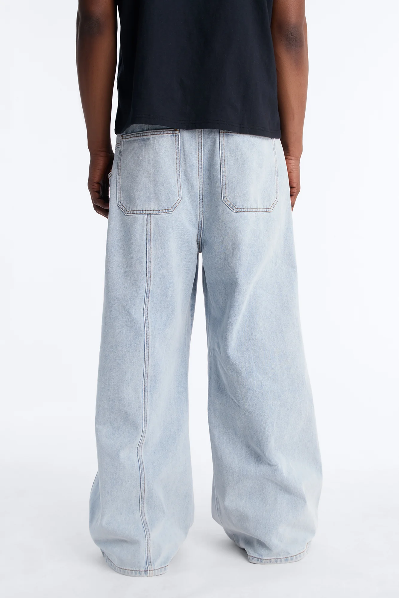 Baggy Crossover Come Again Jean - Light Wash - Image 6