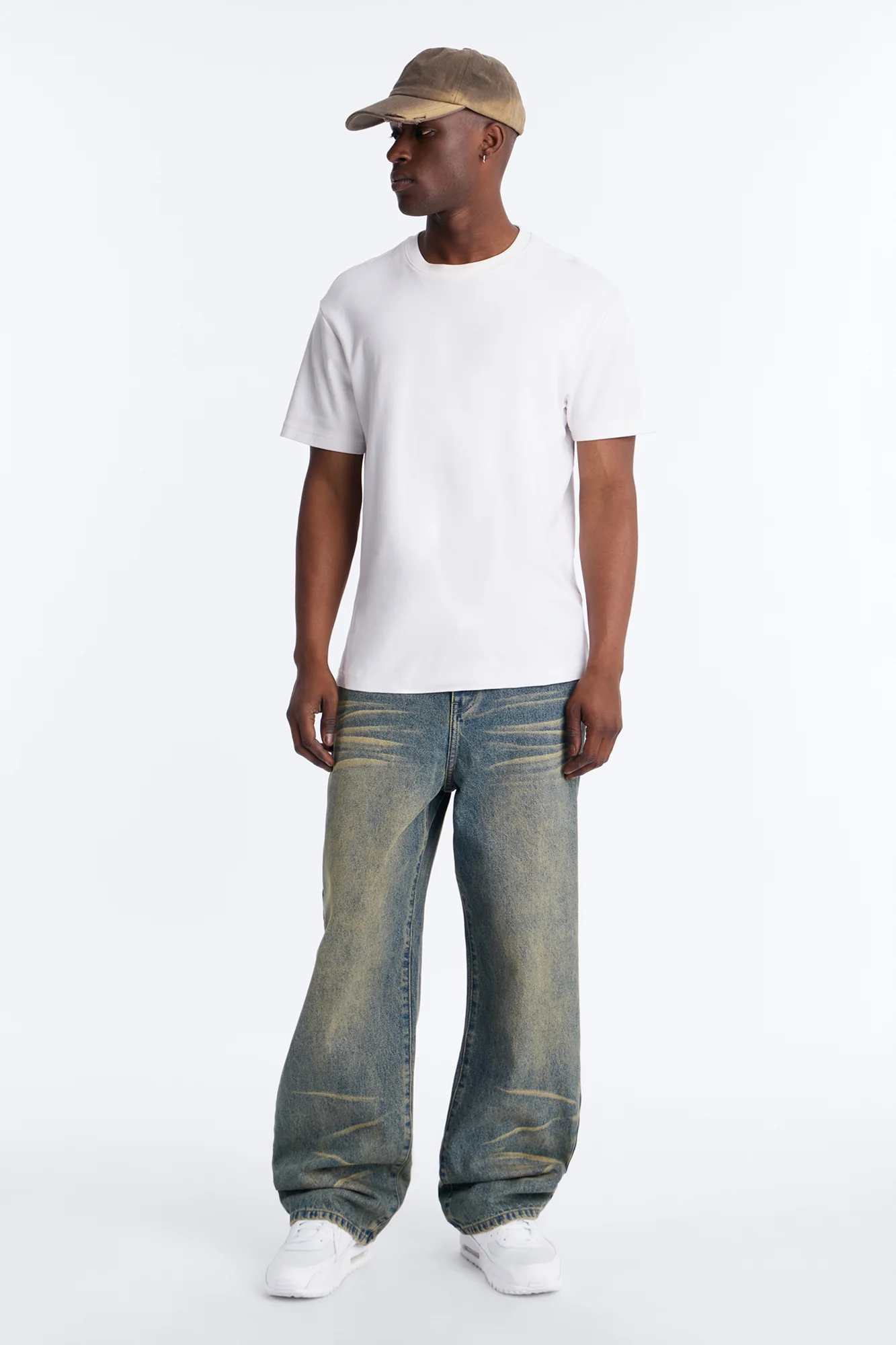 Baggy Dark Wave Jeans - Medium Blue Wash - Image 2