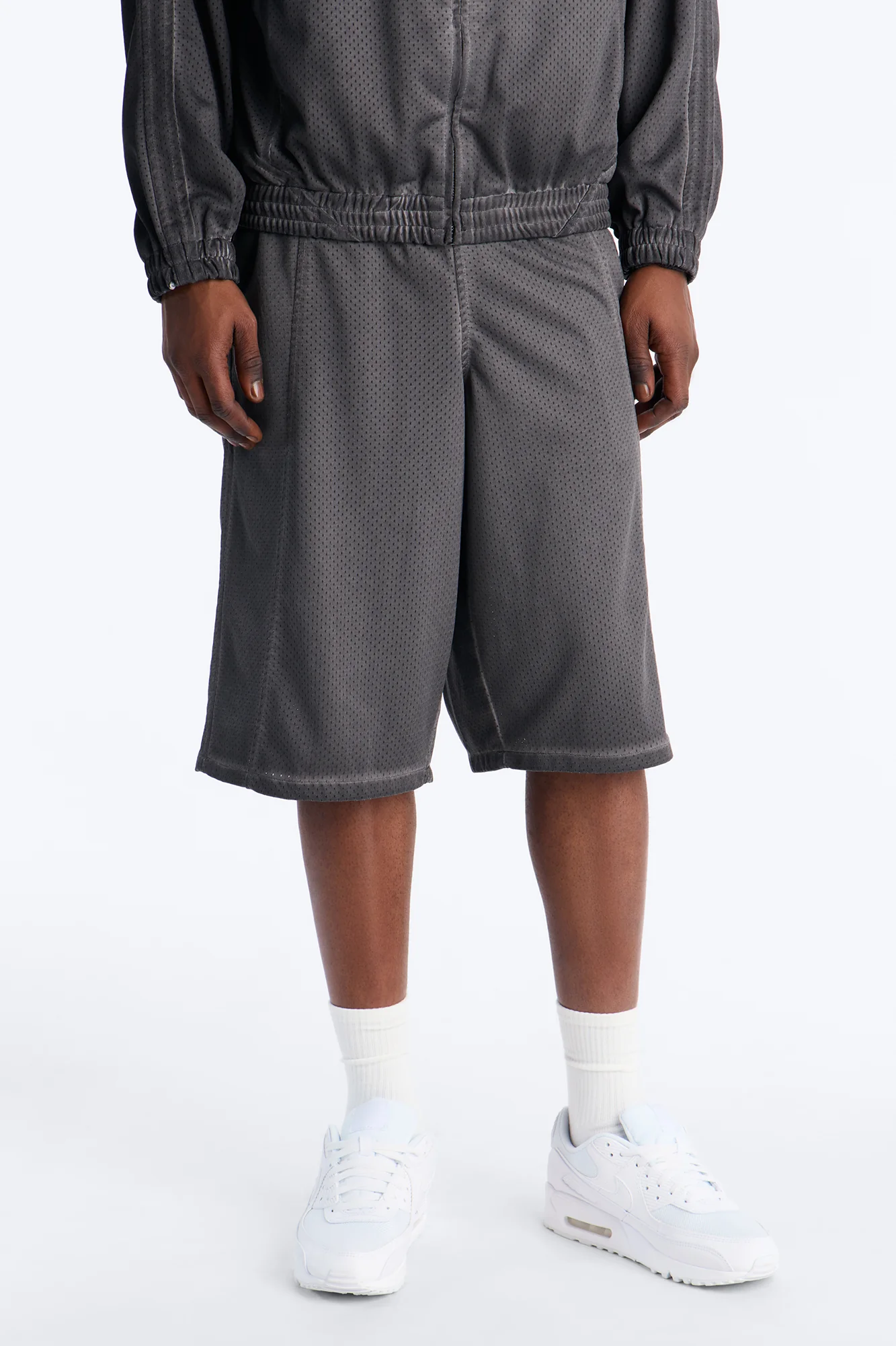 Baggy Dirty Washed Heavyweight Short - Grey Mineral Wash - Image 2