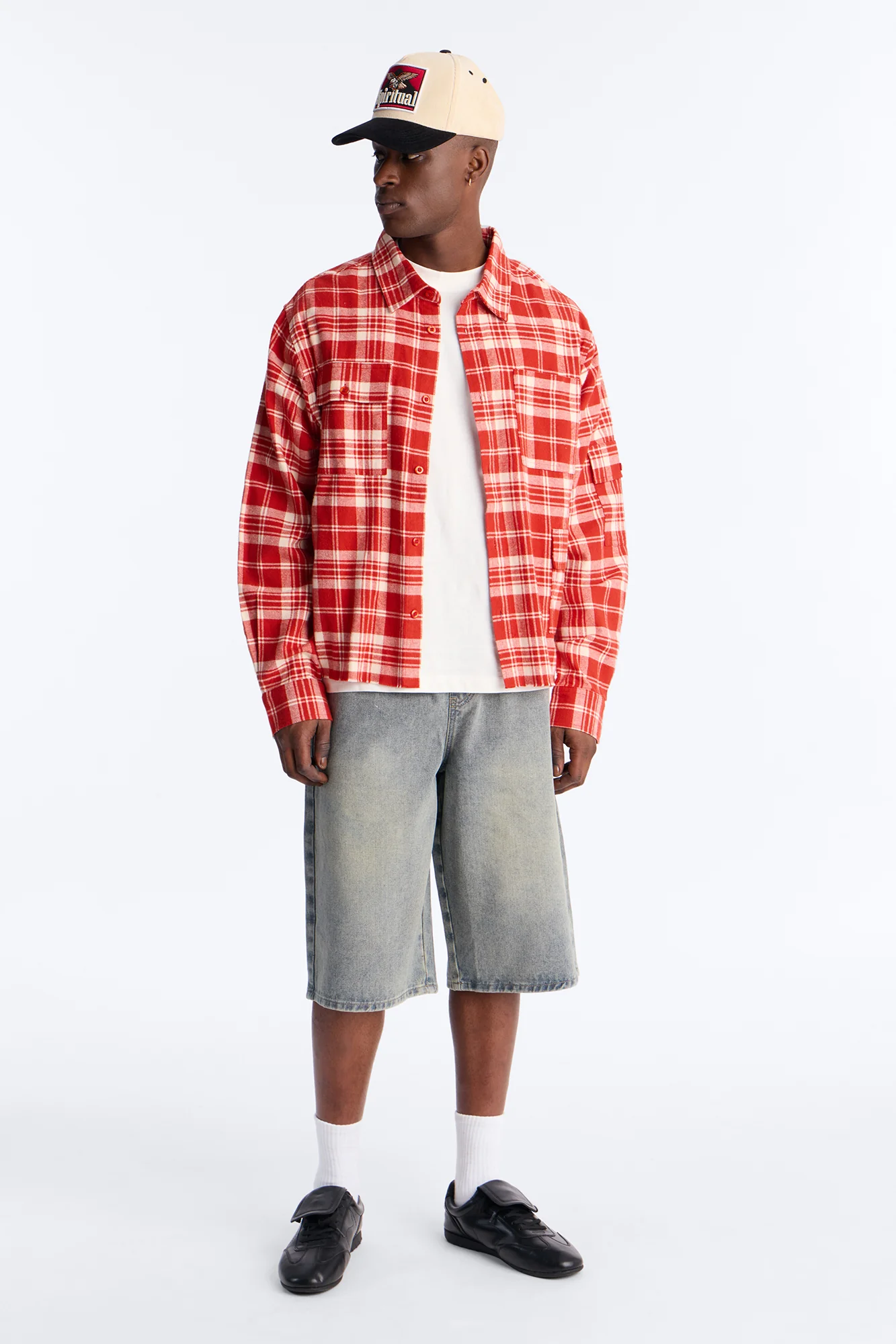 Baggy E Waist Hangtime Denim Short - Vintage Wash - Image 2