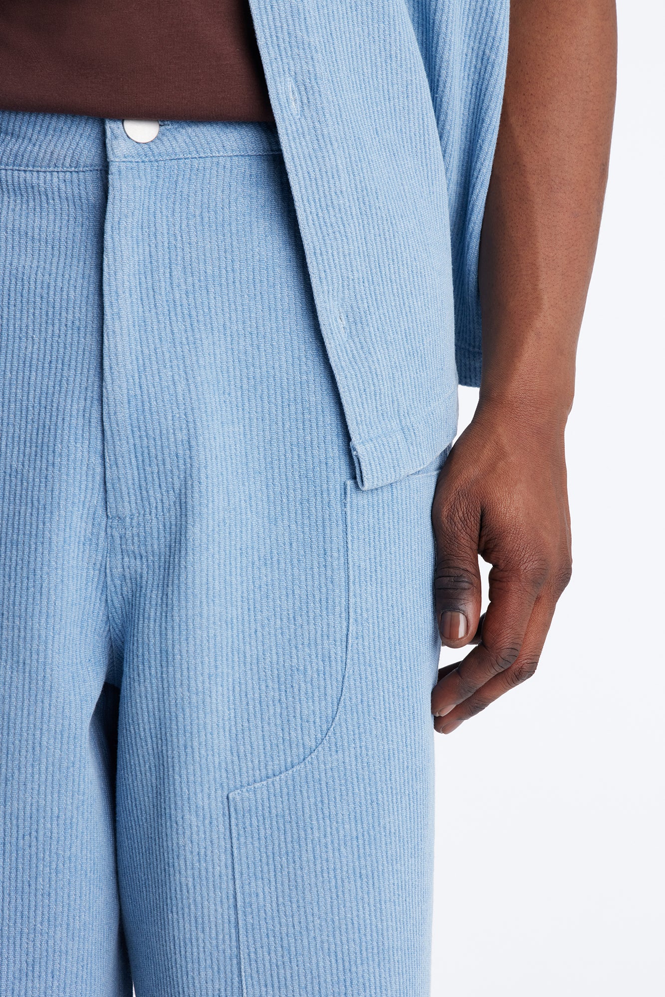 Baggy Echo Pulse Textured Short - Blue - Image 3