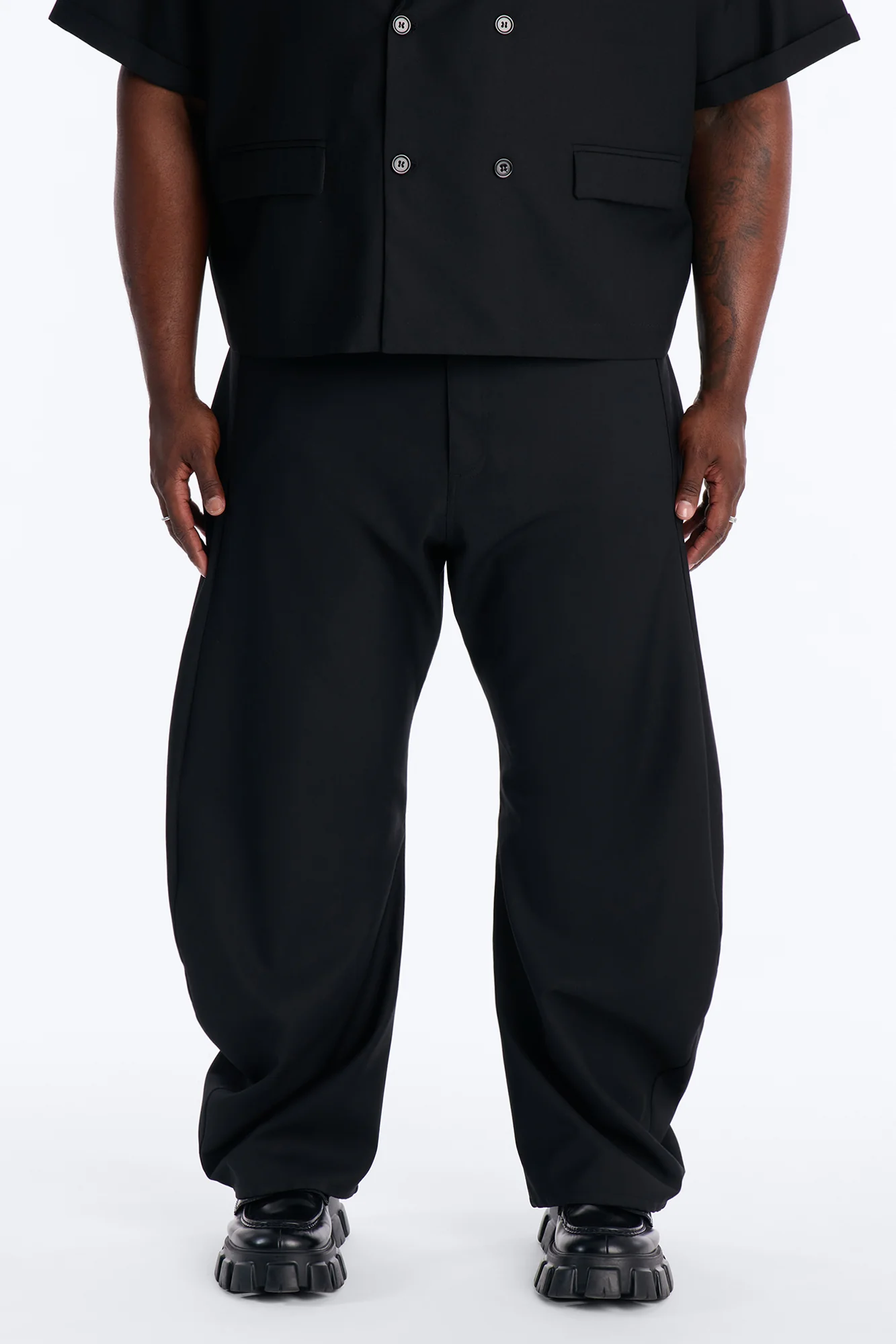 Baggy Icon Quad Trouser - Black - Image 5