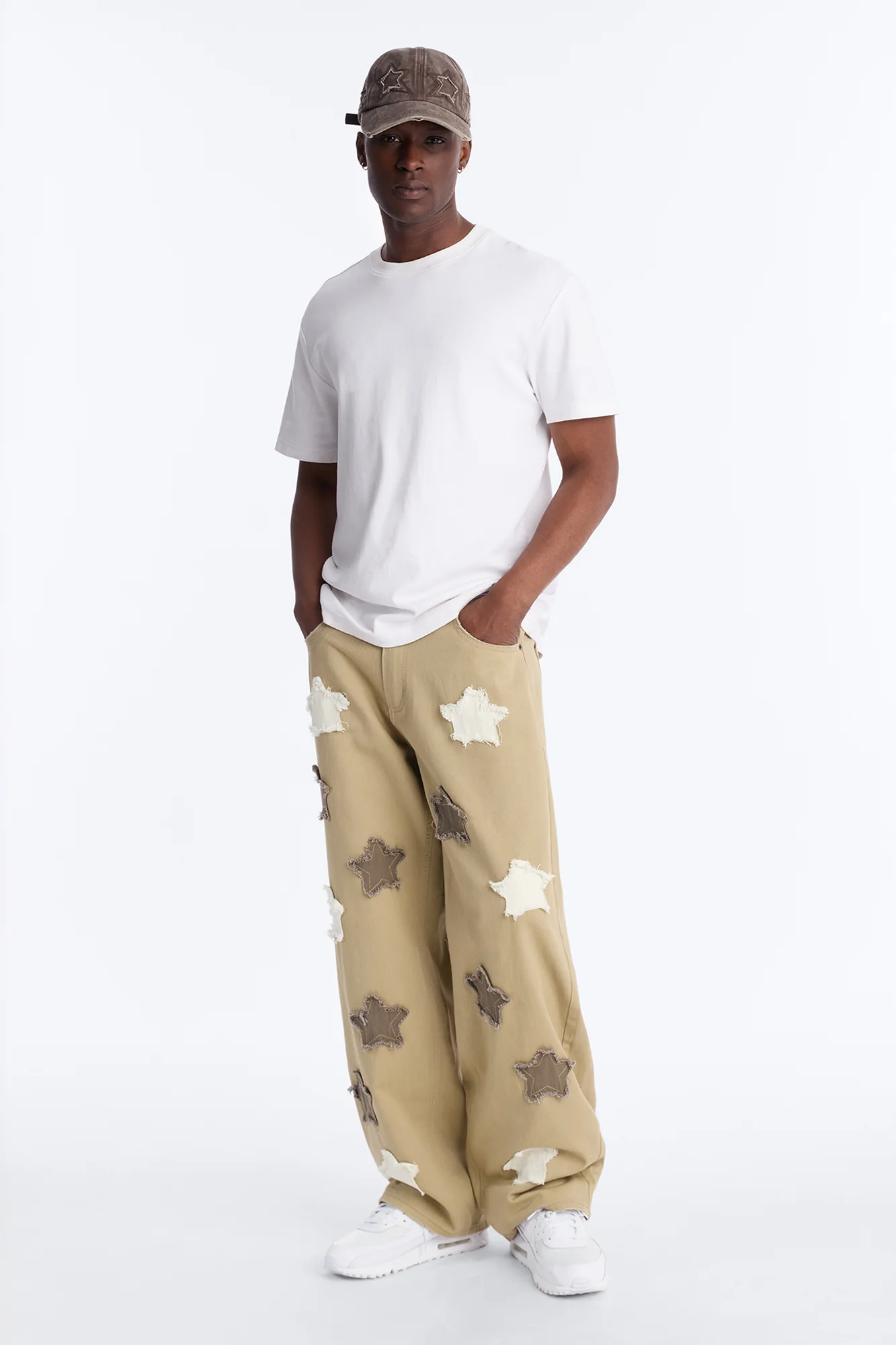 Baggy Illuminate Sky Fray Jean - Olive - Image 2