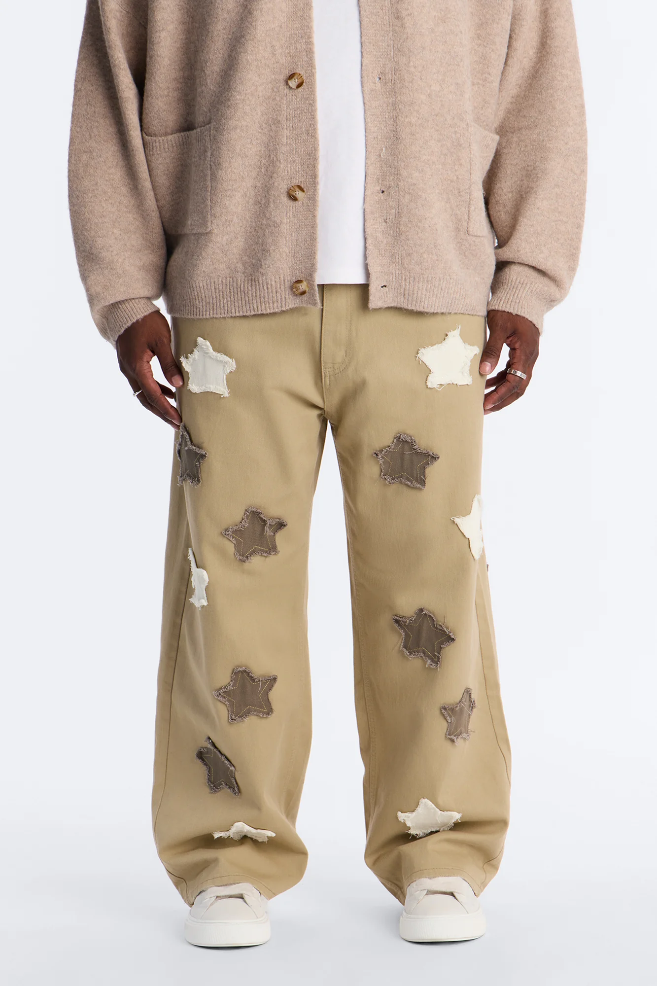 Baggy Illuminate Sky Fray Jean - Olive - Image 5