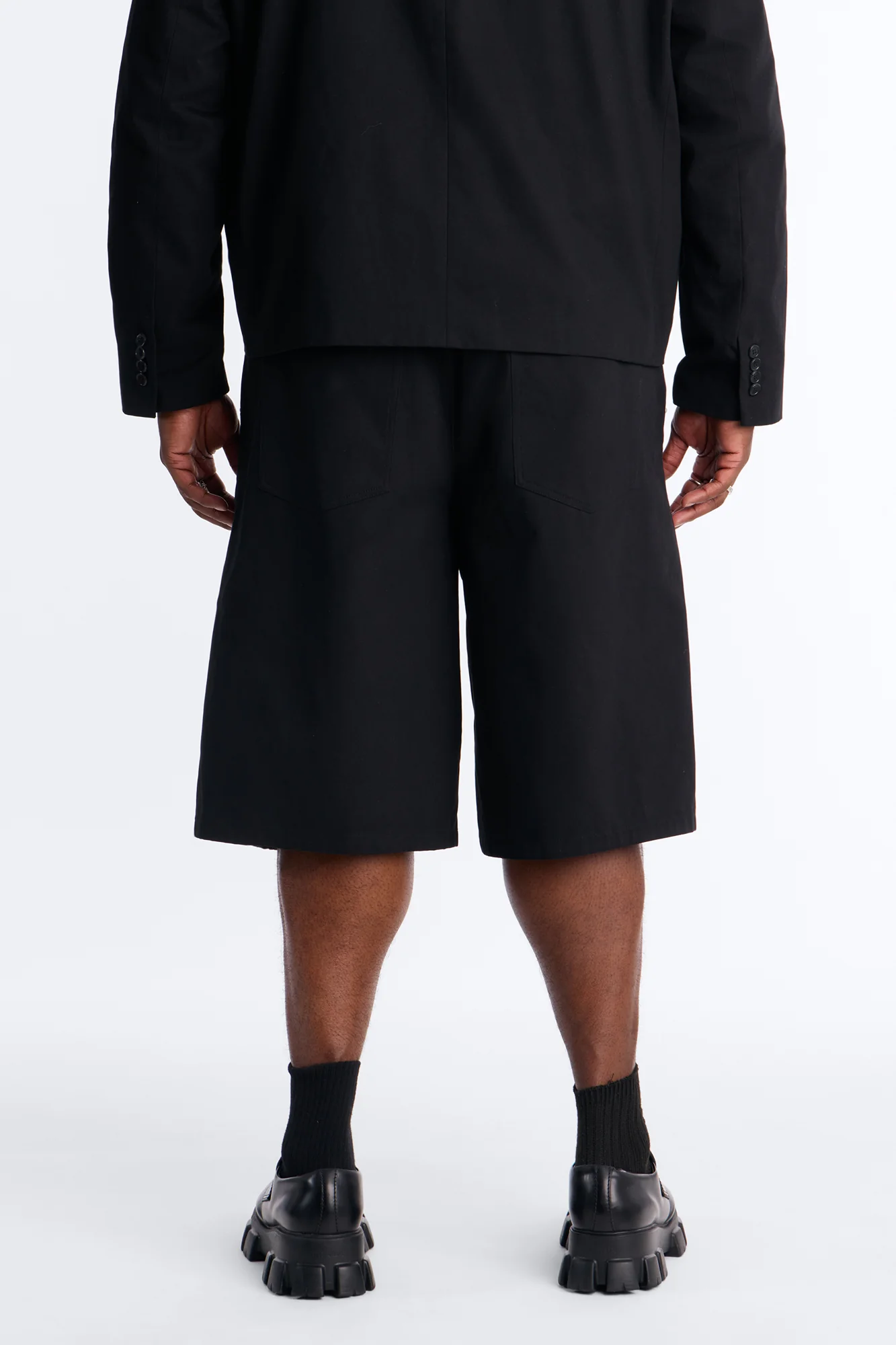 Baggy Lattice Luxe Pearl Short - Black - Image 8