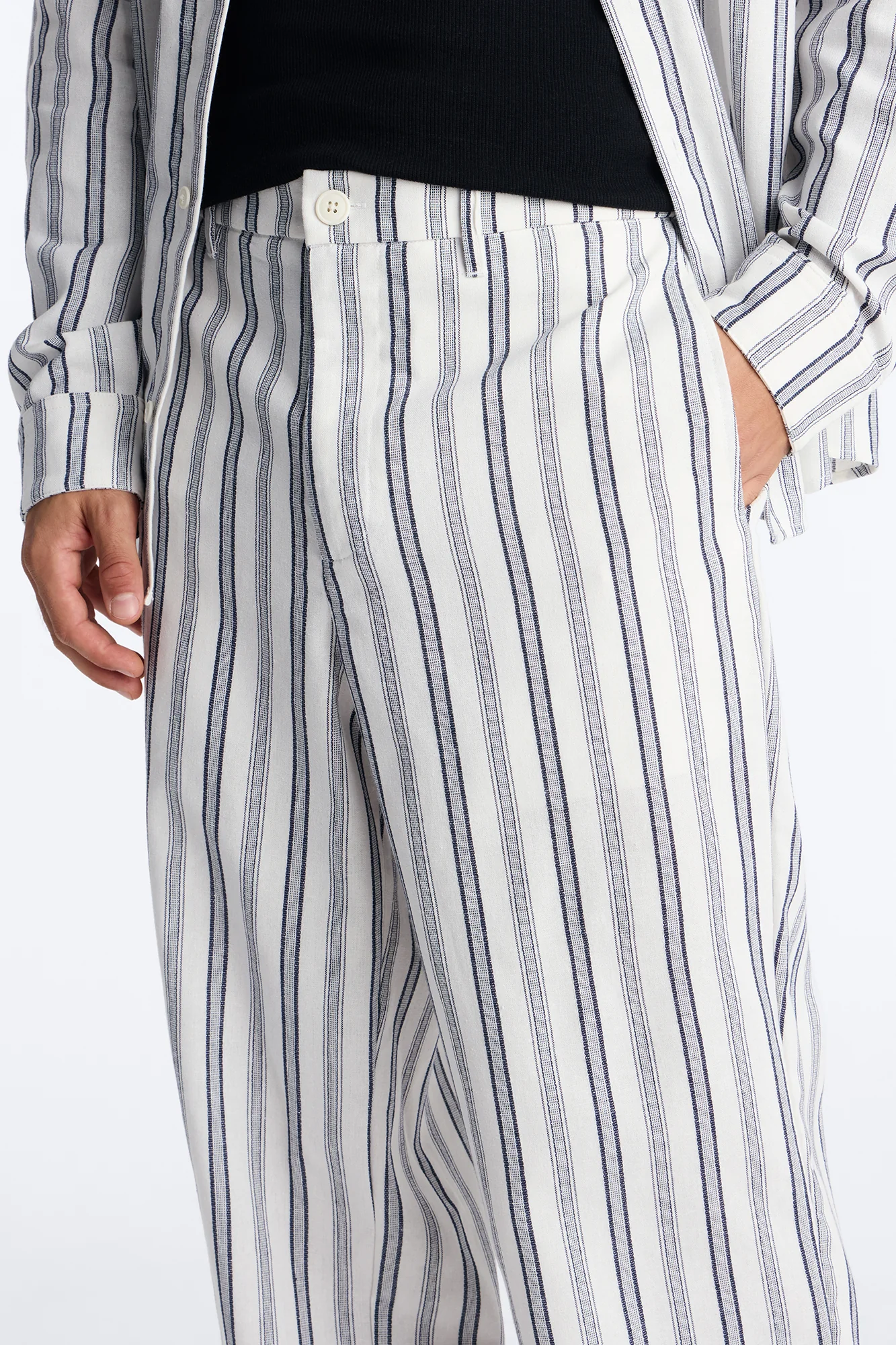 Baggy Leg Saltwater Stripes Pant - White/combo - Image 3