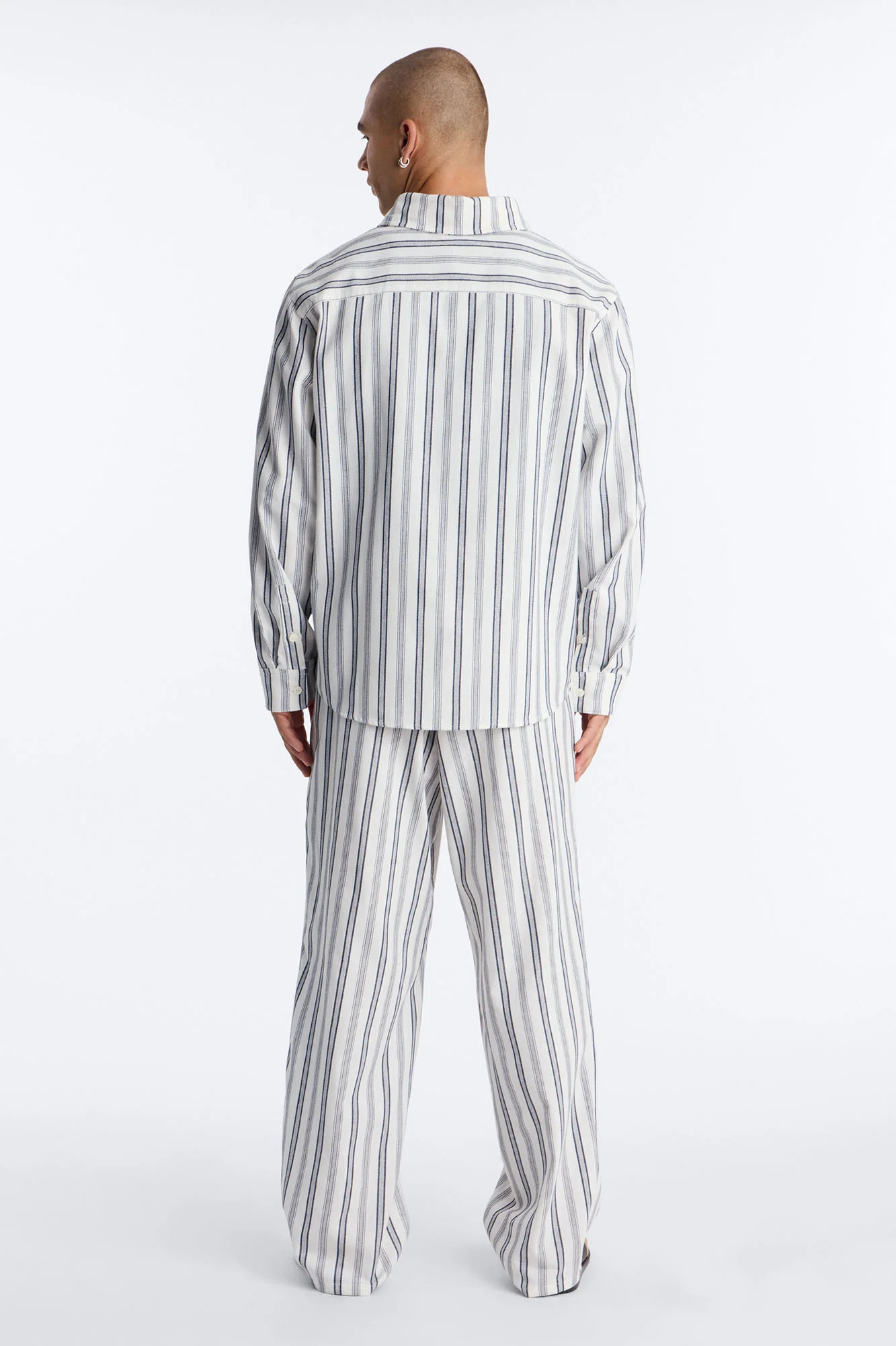 Baggy Leg Saltwater Stripes Pant - White/combo - Image 4