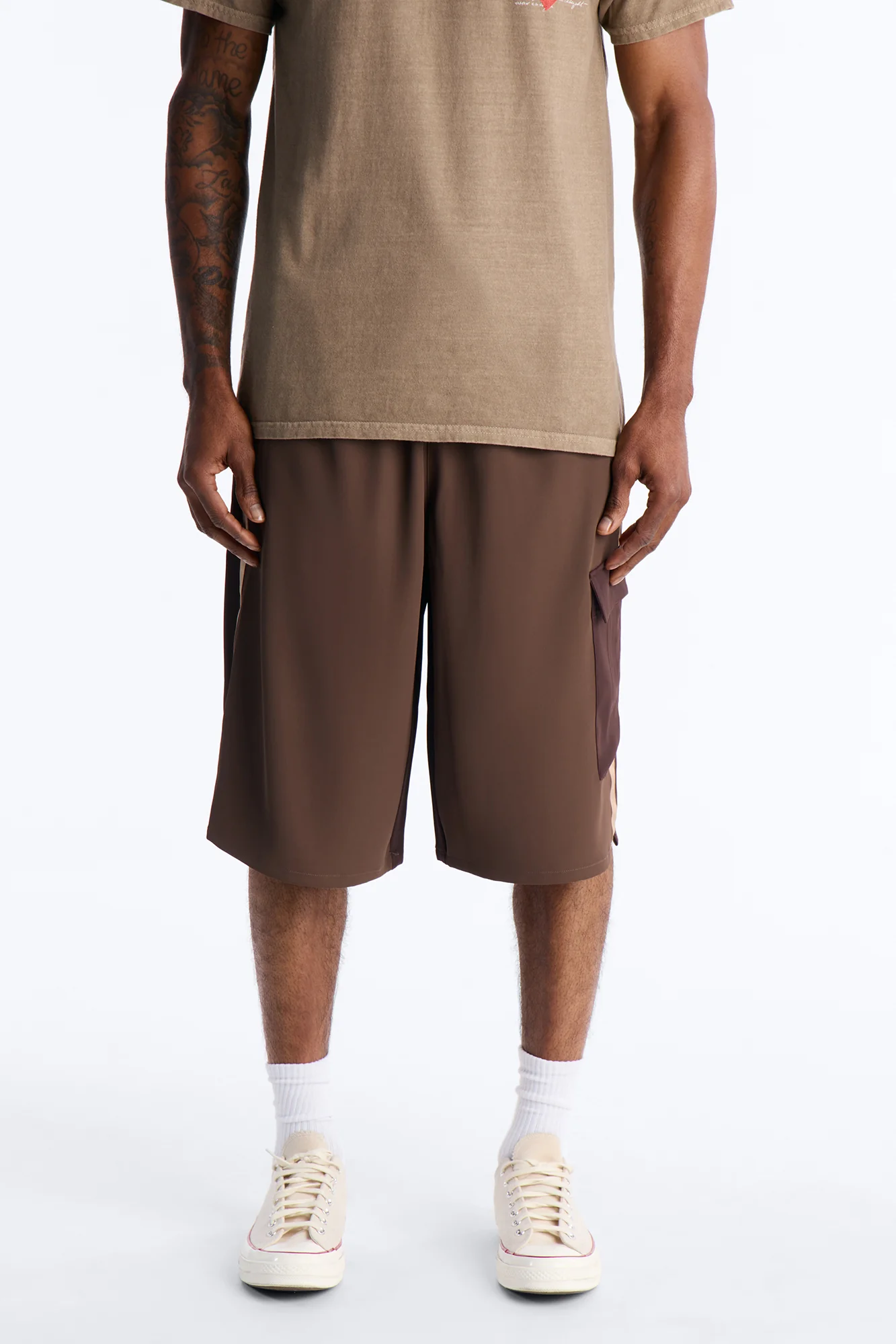 Baggy Manchester Colorblock Short - Brown