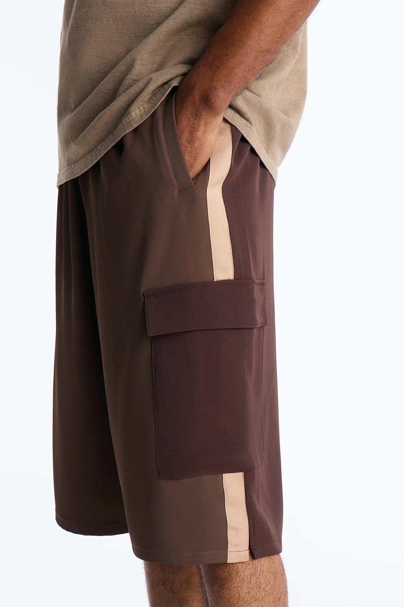 Baggy Manchester Colorblock Short - Brown - Image 4