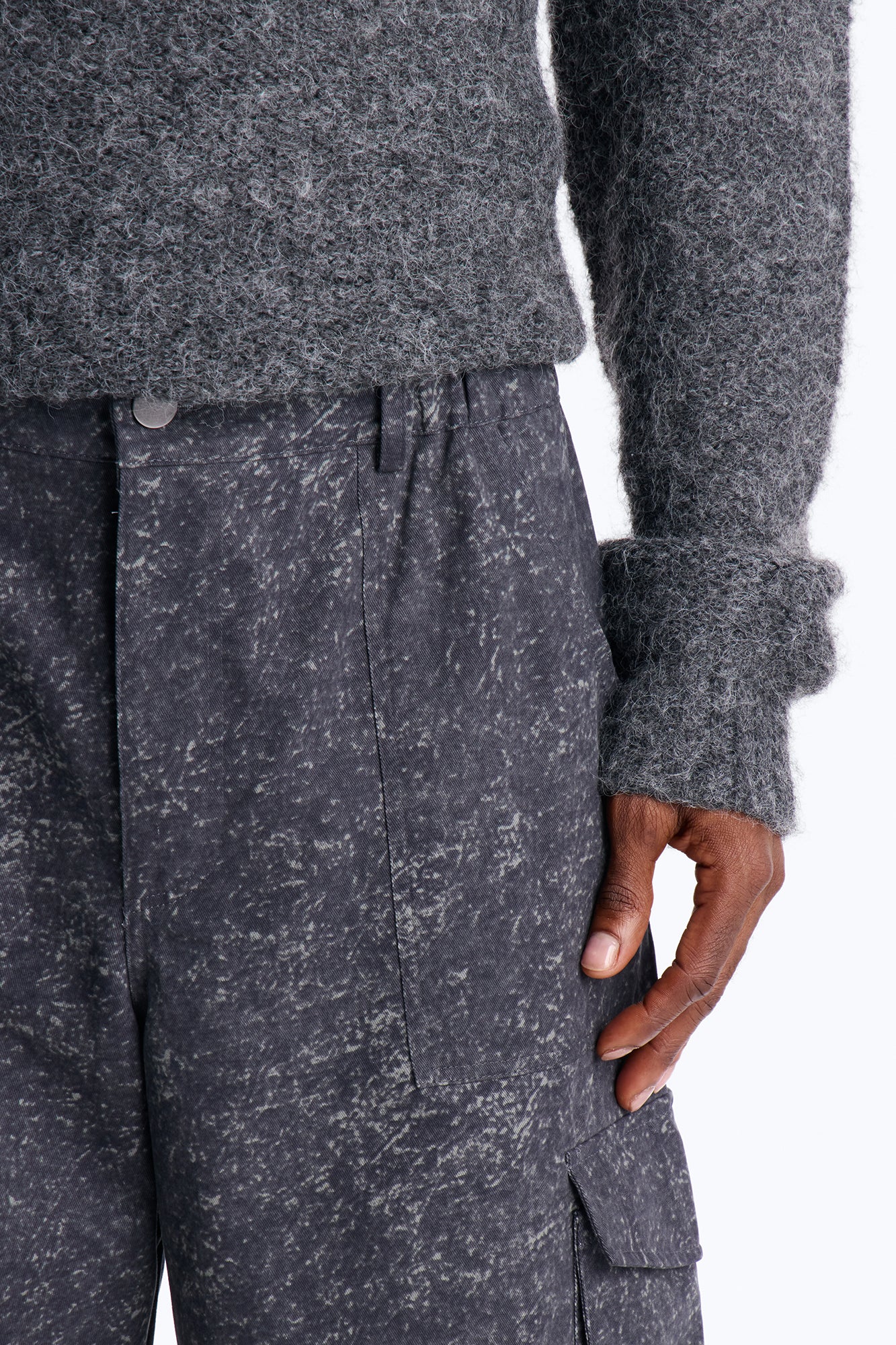 Baggy Mental State Cargo Short - Charcoal - Image 3