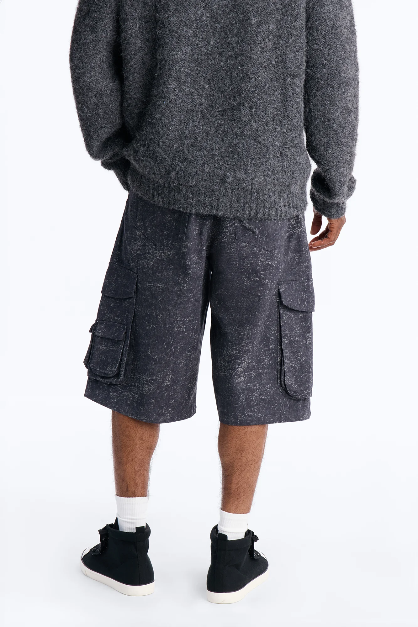 Baggy Mental State Cargo Short - Charcoal - Image 5