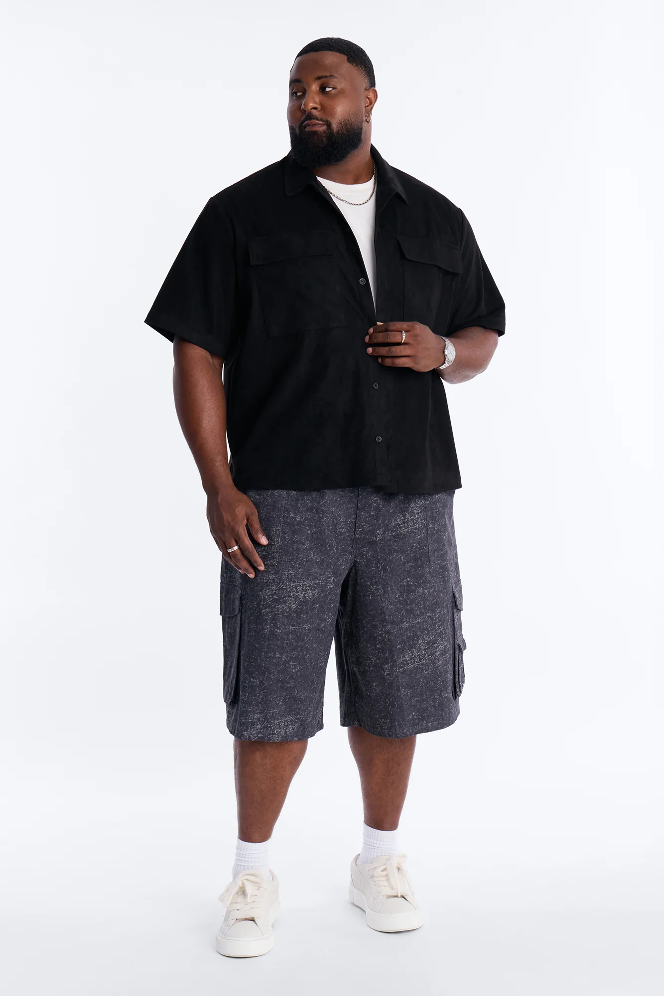 Baggy Mental State Cargo Short - Charcoal - Image 7