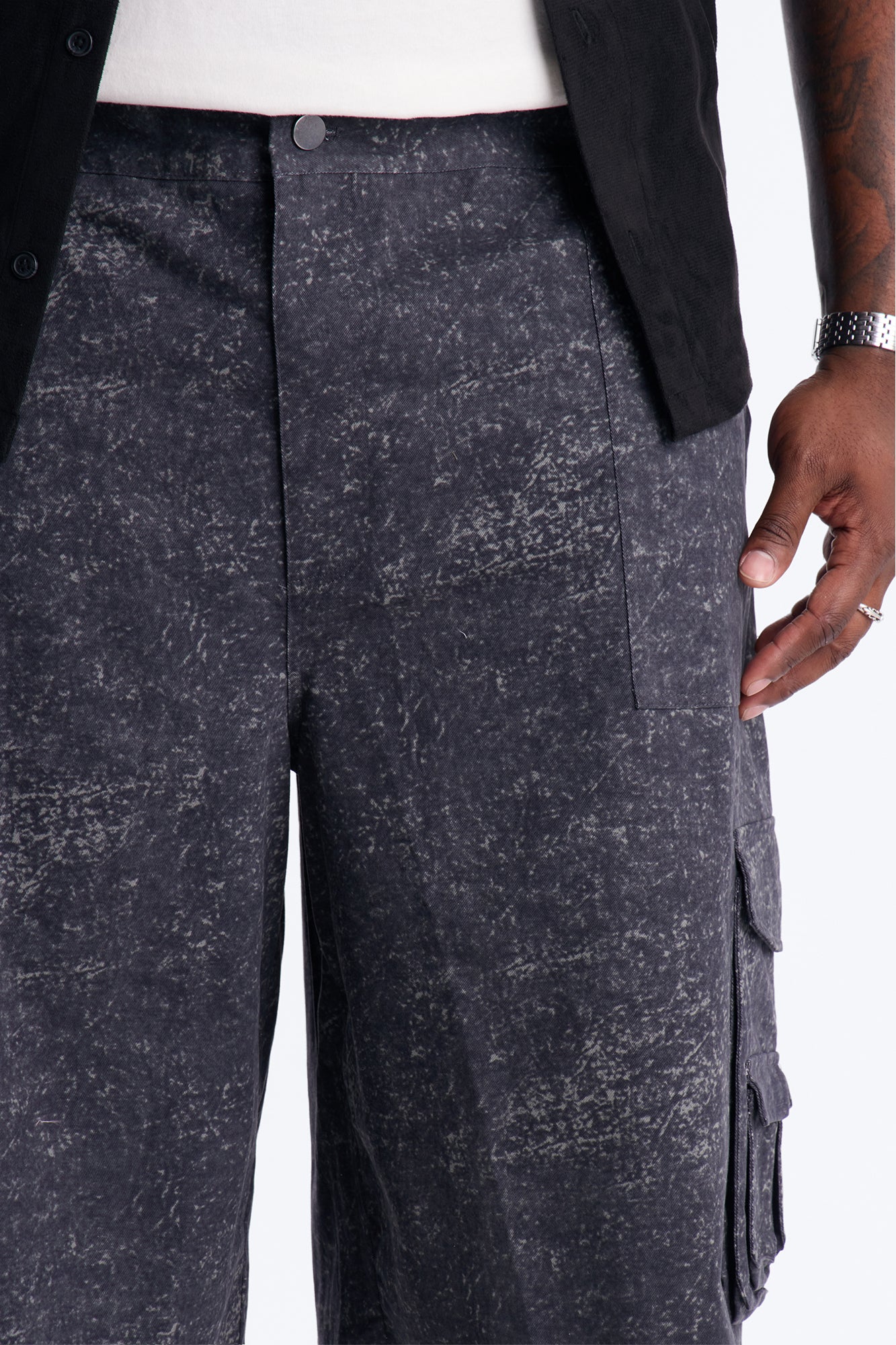 Baggy Mental State Cargo Short - Charcoal - Image 8
