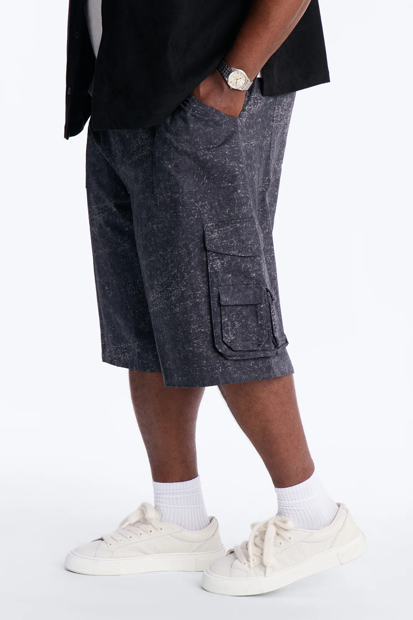 Baggy Mental State Cargo Short - Charcoal - Image 9