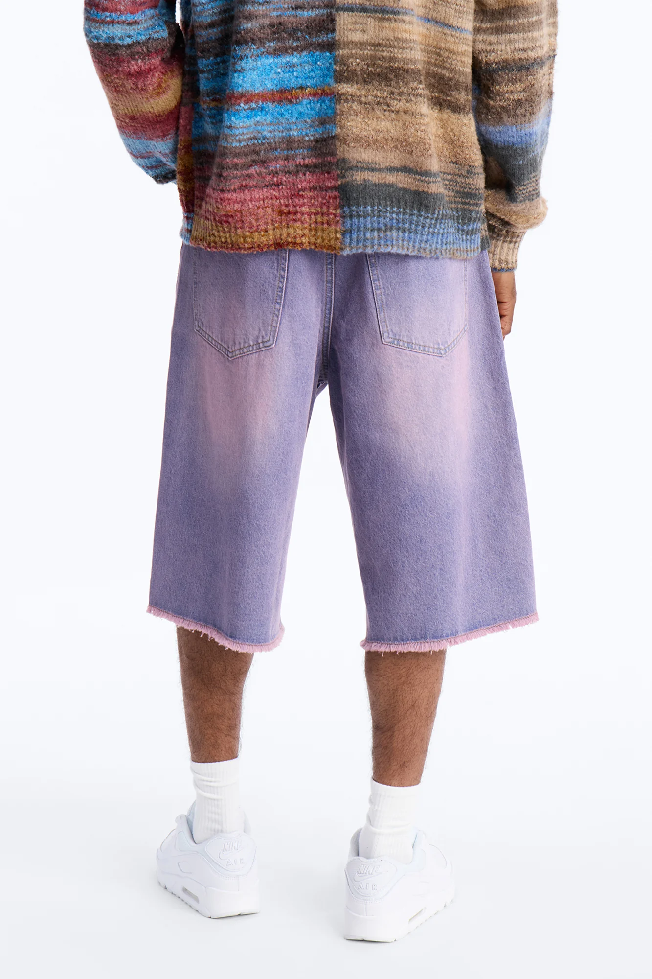 Baggy Miami Fade Denim Short - Pink - Image 5