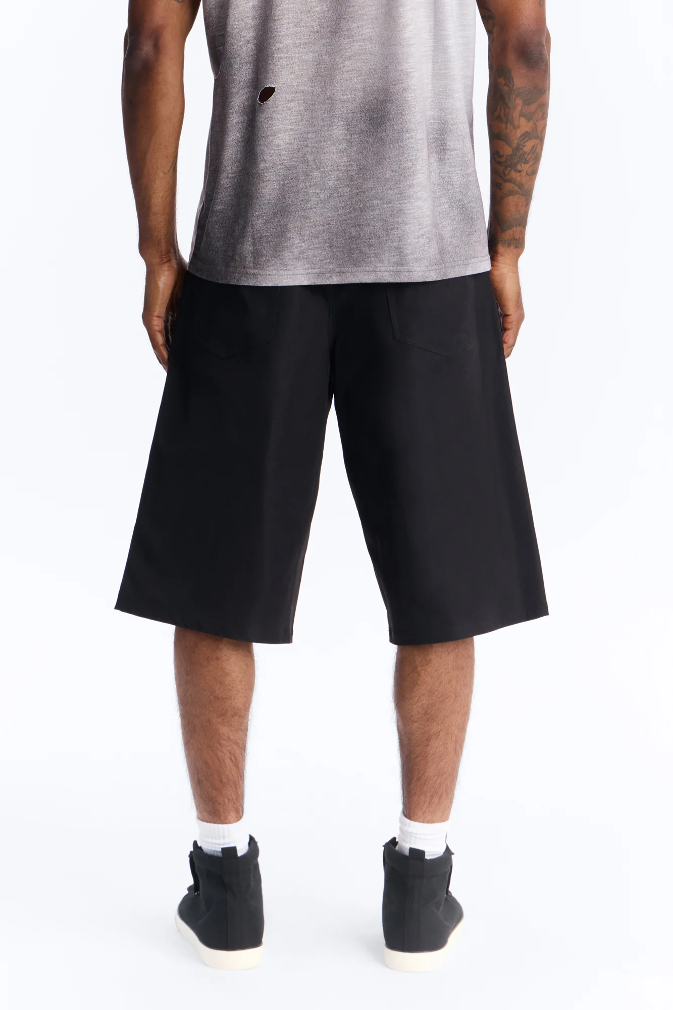 Baggy Silver Springs Studded Short - Black - Image 4