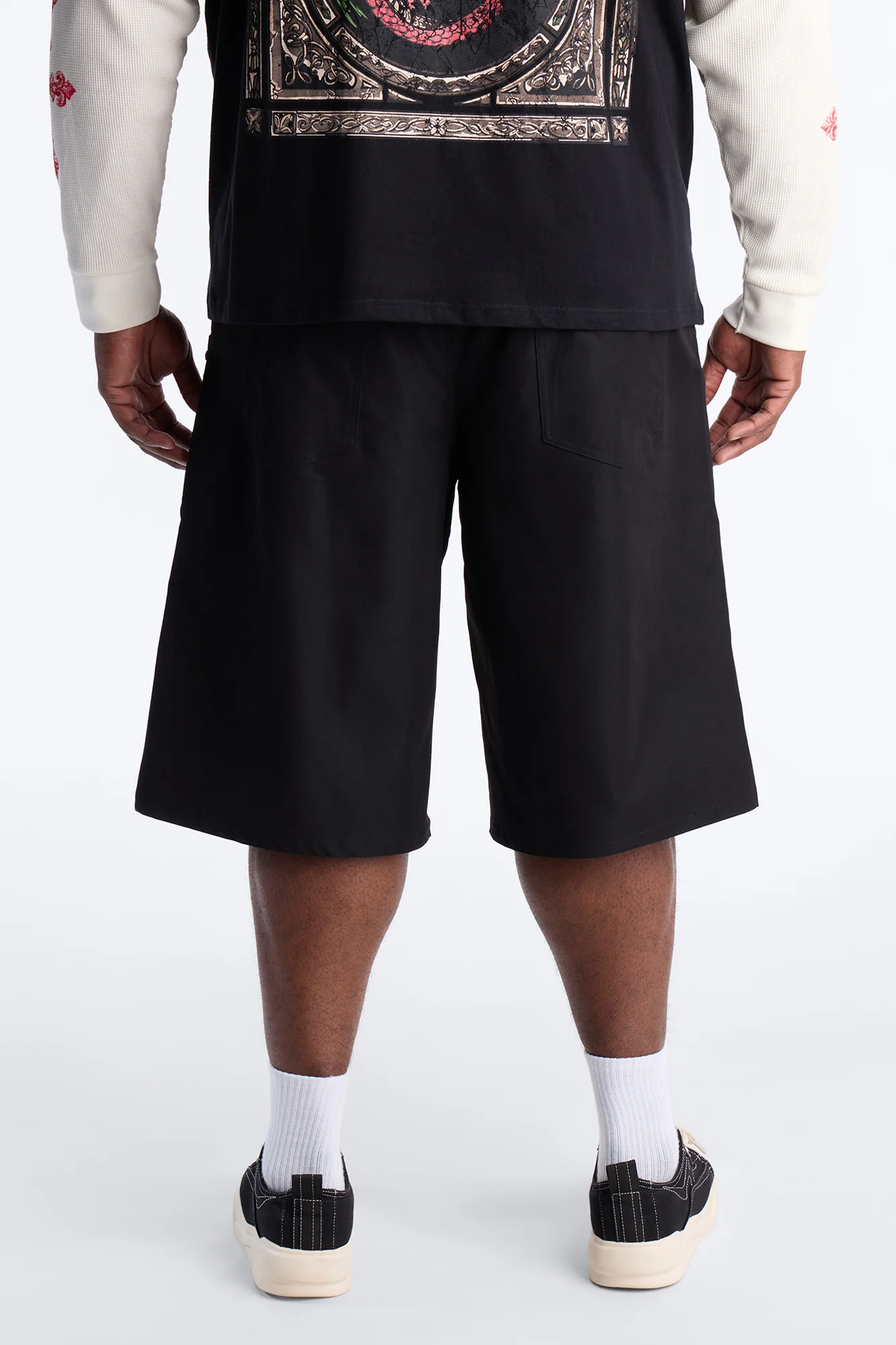 Baggy Silver Springs Studded Short - Black - Image 9