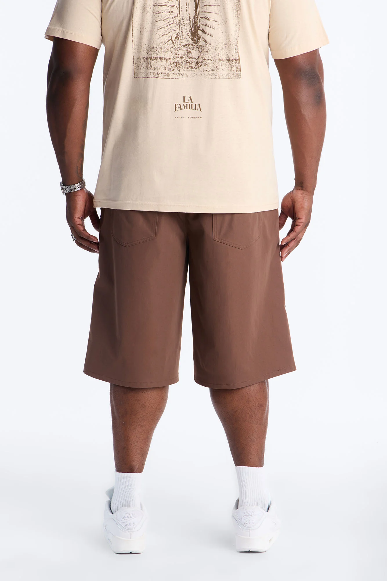 Baggy Silver Springs Studded Short - Brown - Image 9